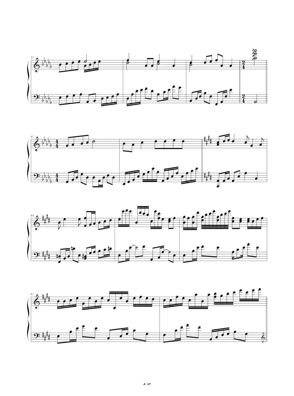 宁夏（“星星钢琴学员”制谱版）