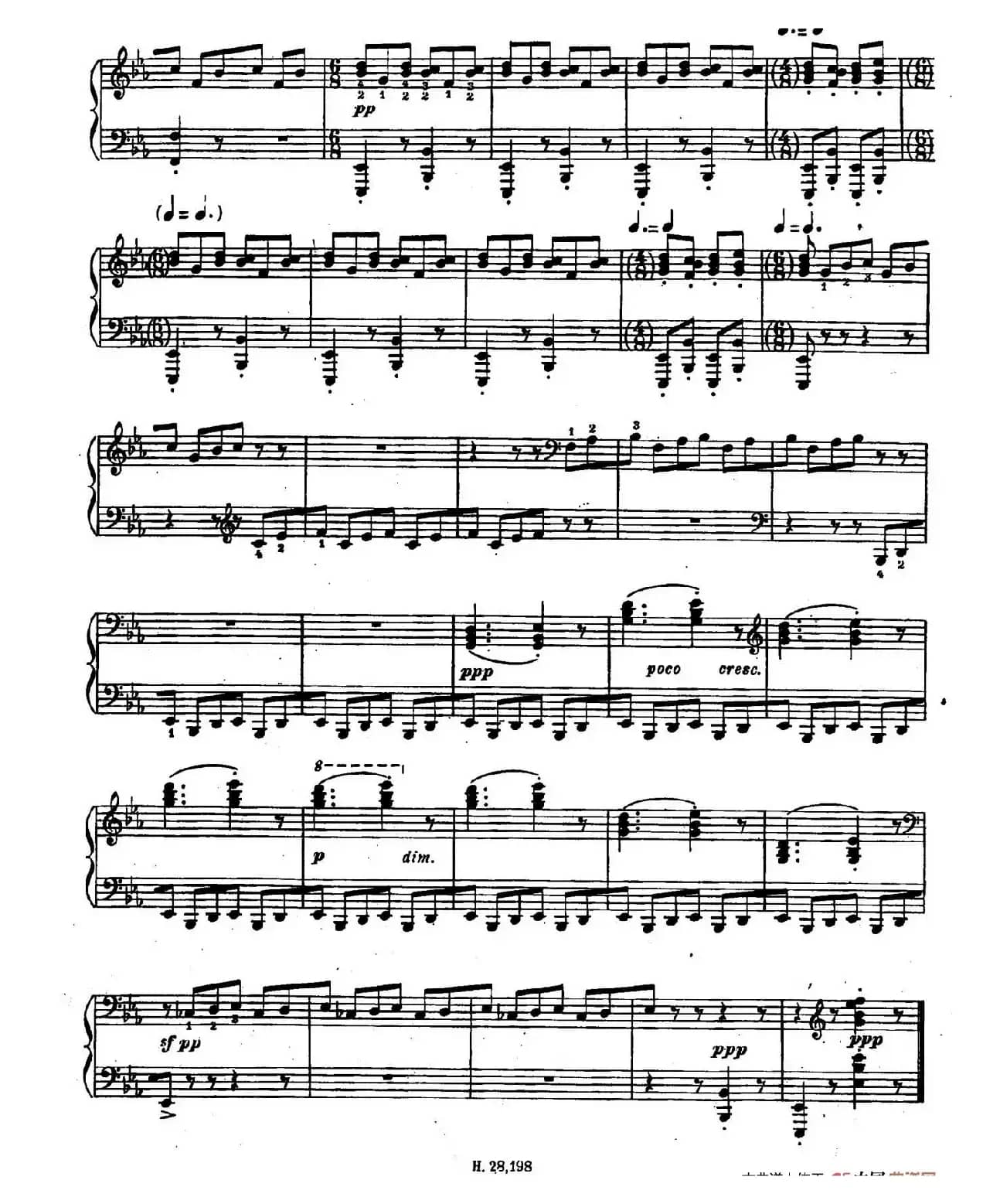 Ten Bagatelles Op.5（10首小品·7. 降E大调）