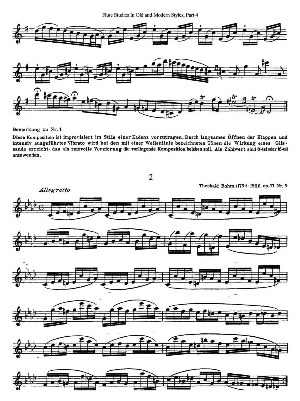 斯勒新老风格长笛练习重奏曲（第四部分）（NO.1-NO.2）