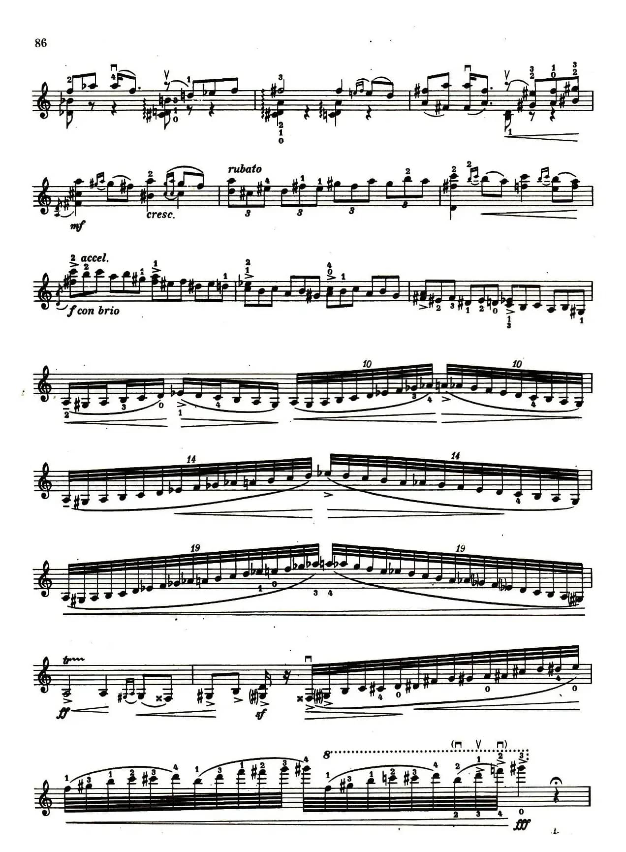 D小调小提琴协奏曲华彩乐段