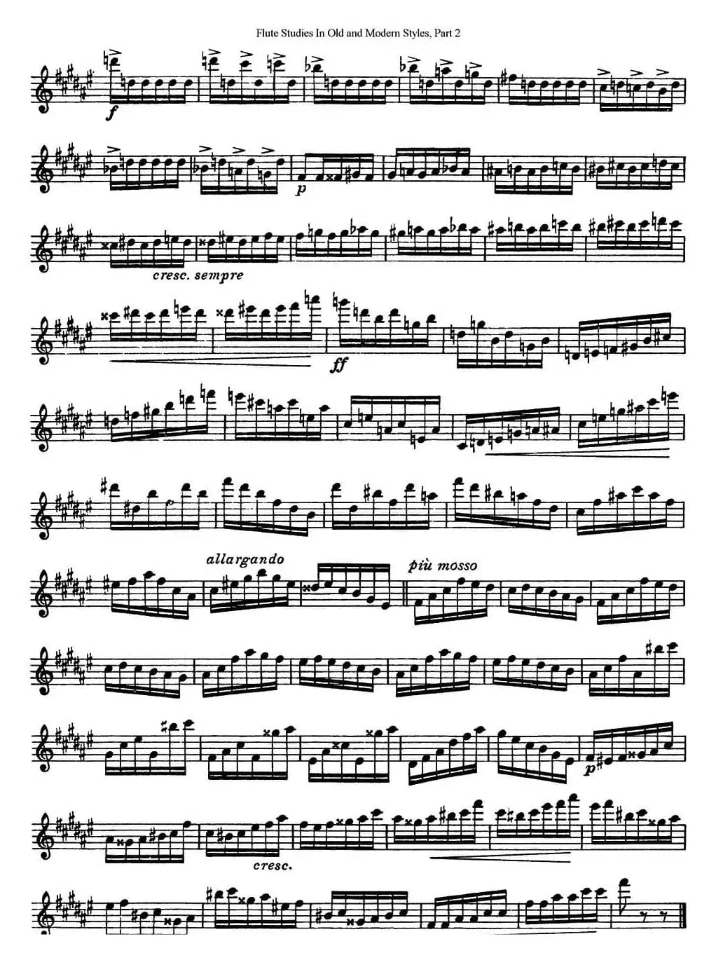 斯勒新老风格长笛练习重奏曲（第二部分）（NO.34）