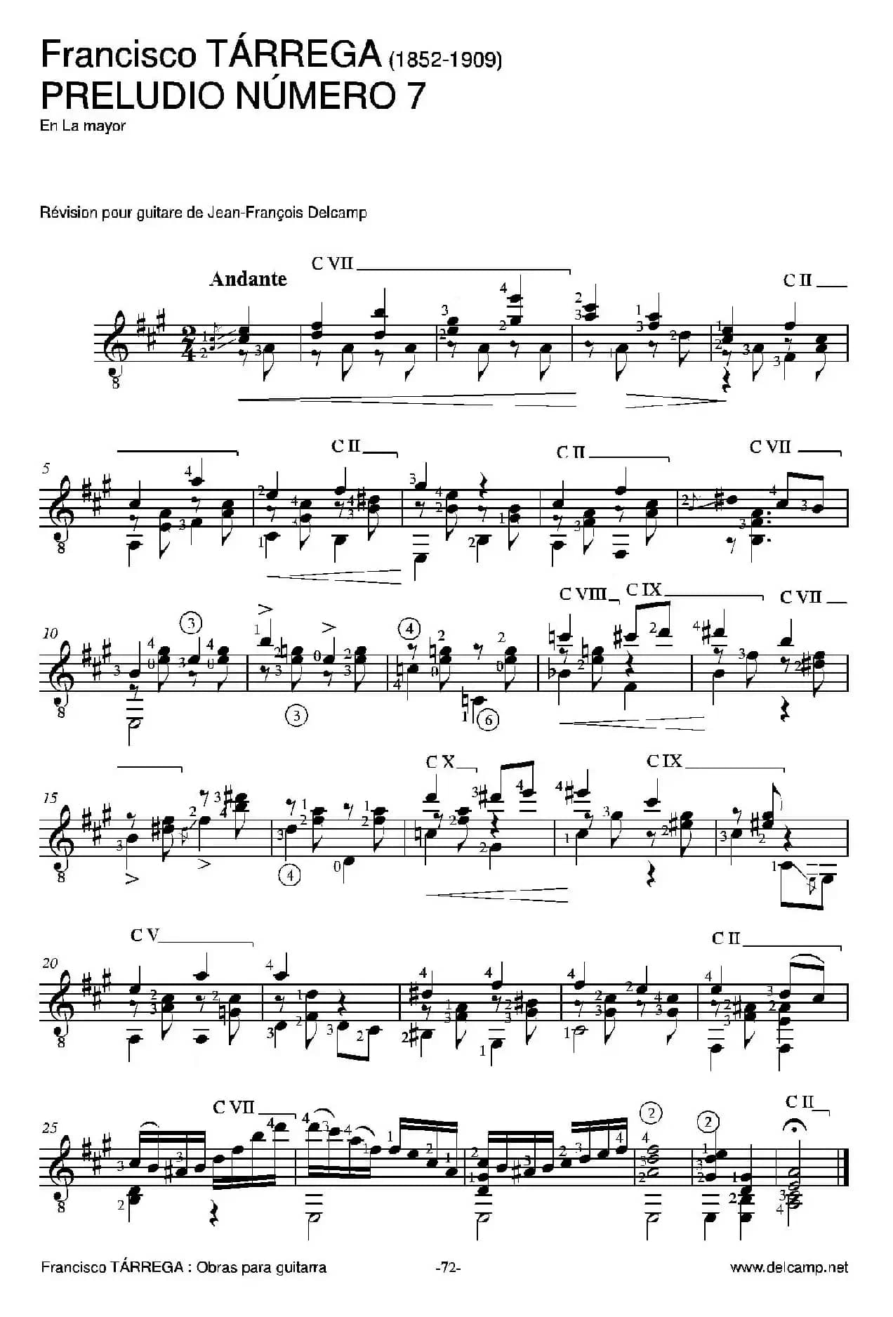 《塔雷加作品全集》第5部分（古典吉他）