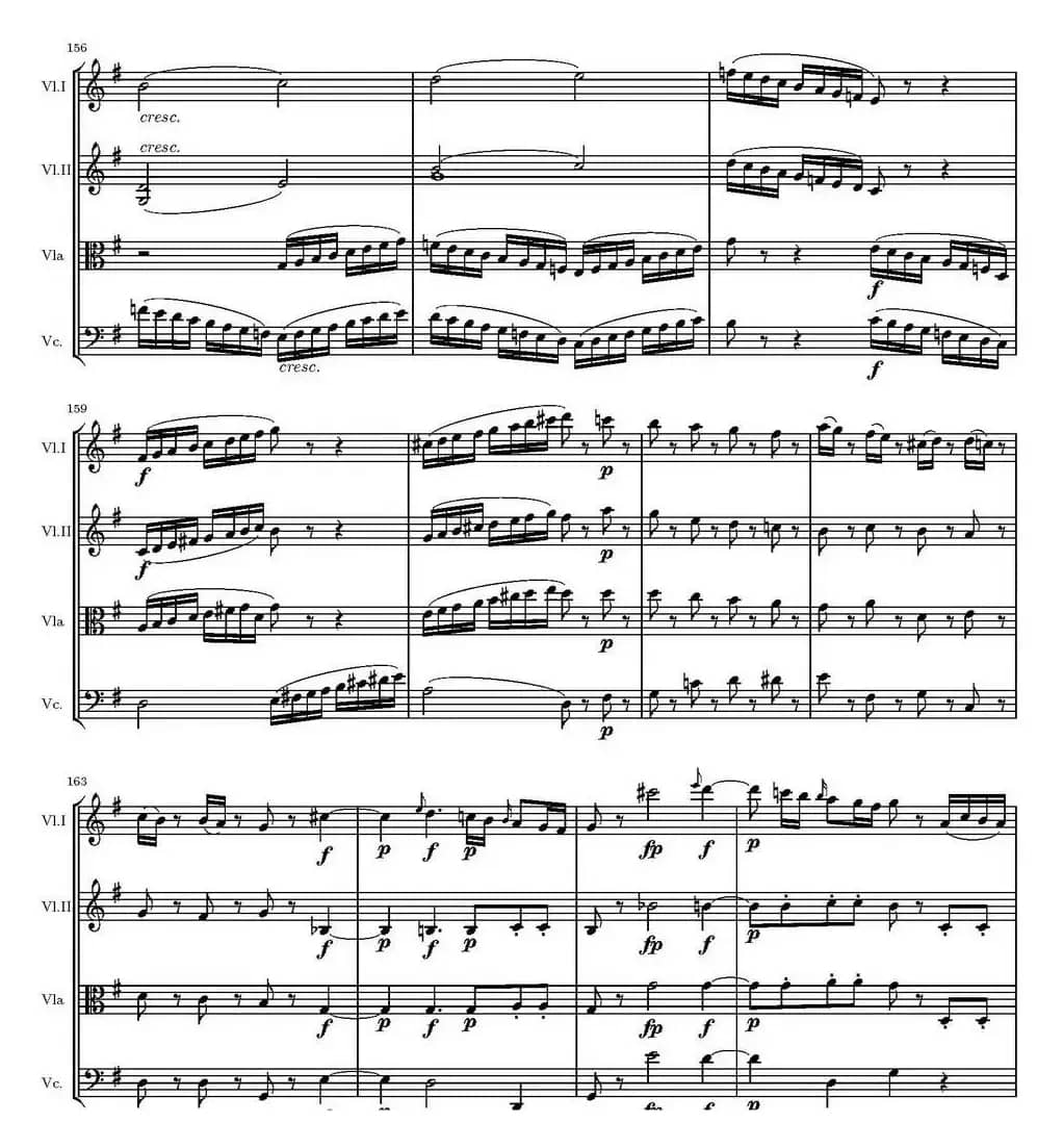 String Quartet KV.387（G大调弦乐四重奏）