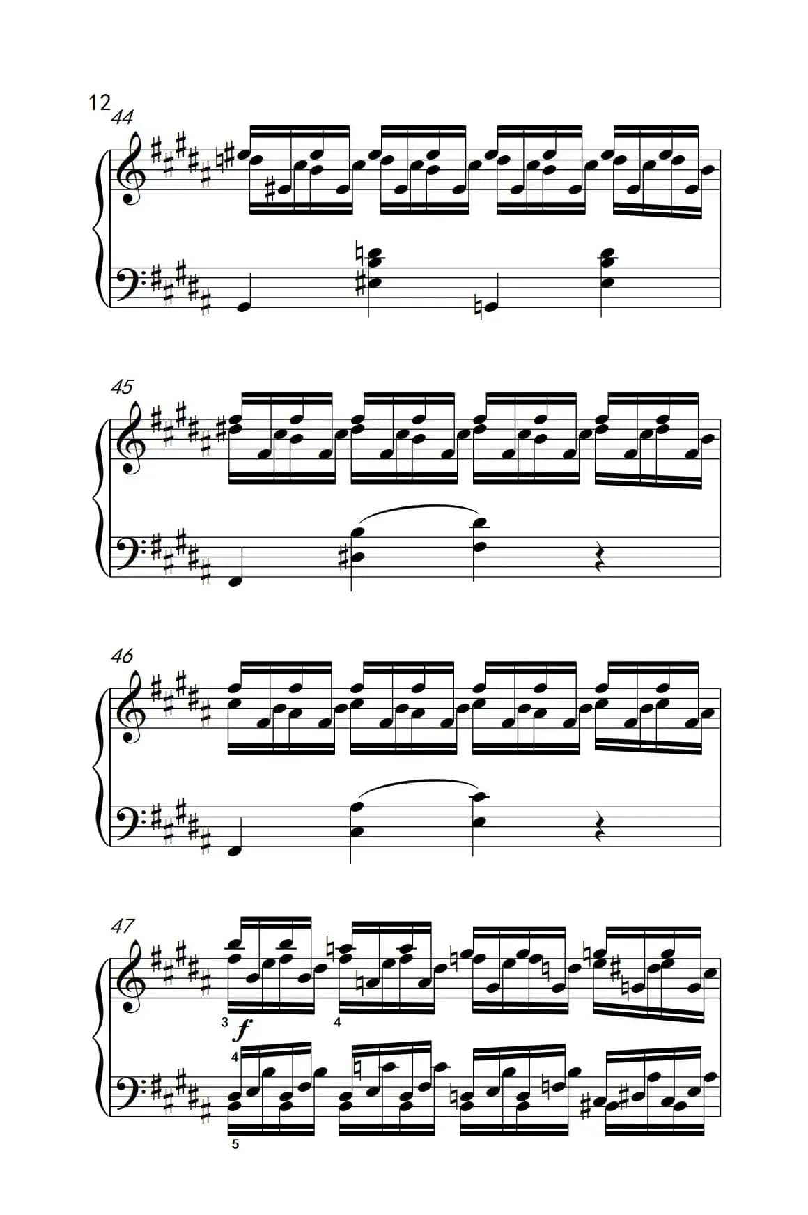 莫什科夫斯基 钢琴练习曲（第十五首）