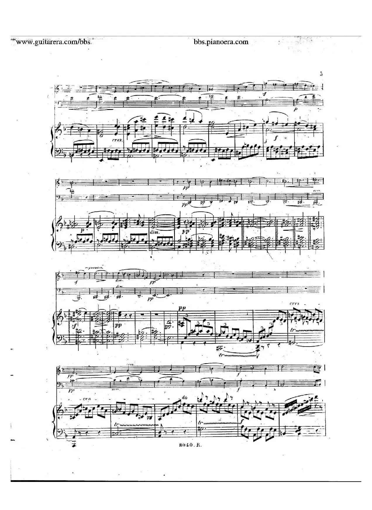 Piano Trio No.1 in d Minor Op.49（d小调第一钢琴三重奏·第一乐章）