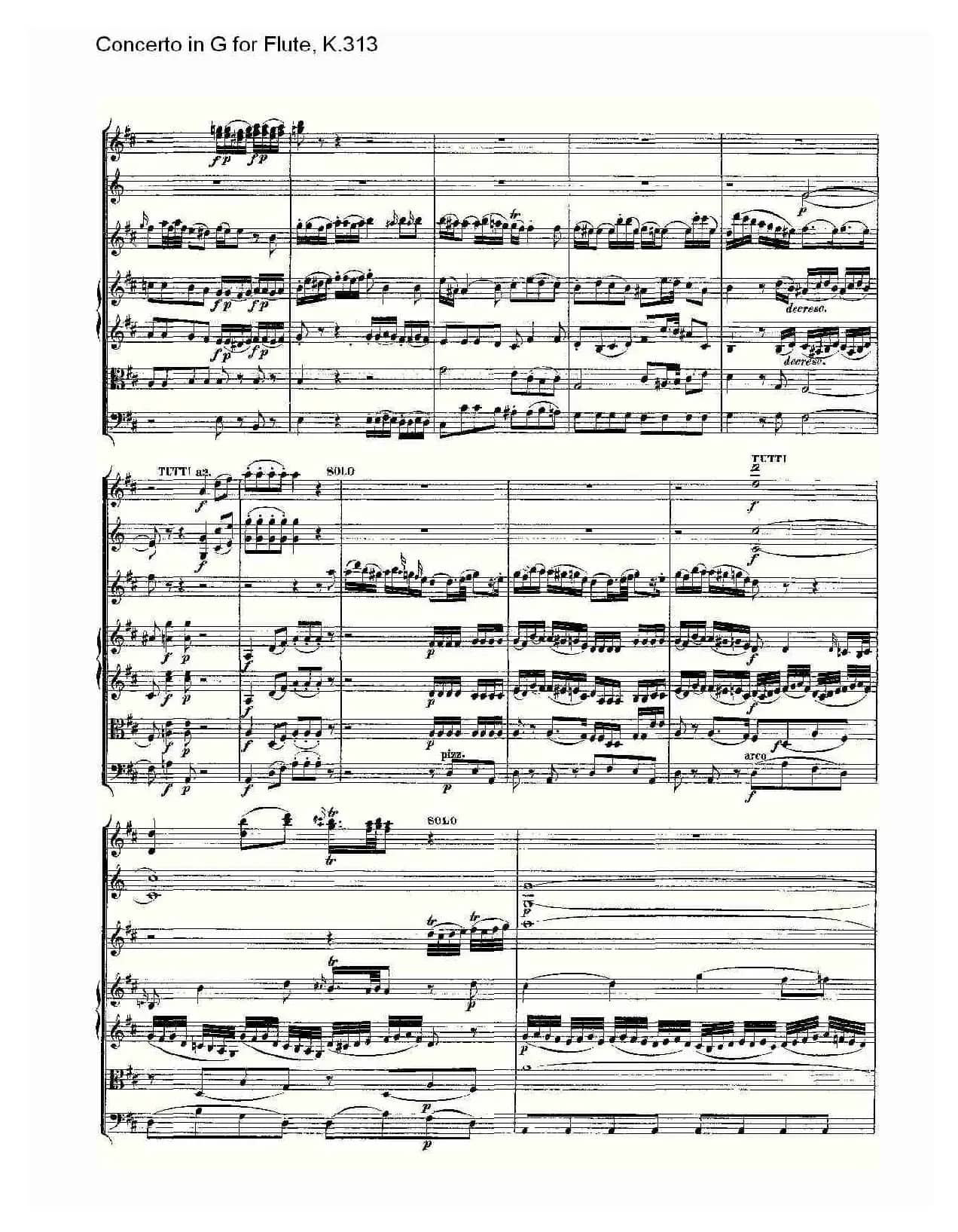 Concerto in G for Flute, K.313（G调长笛协奏曲, K.313）