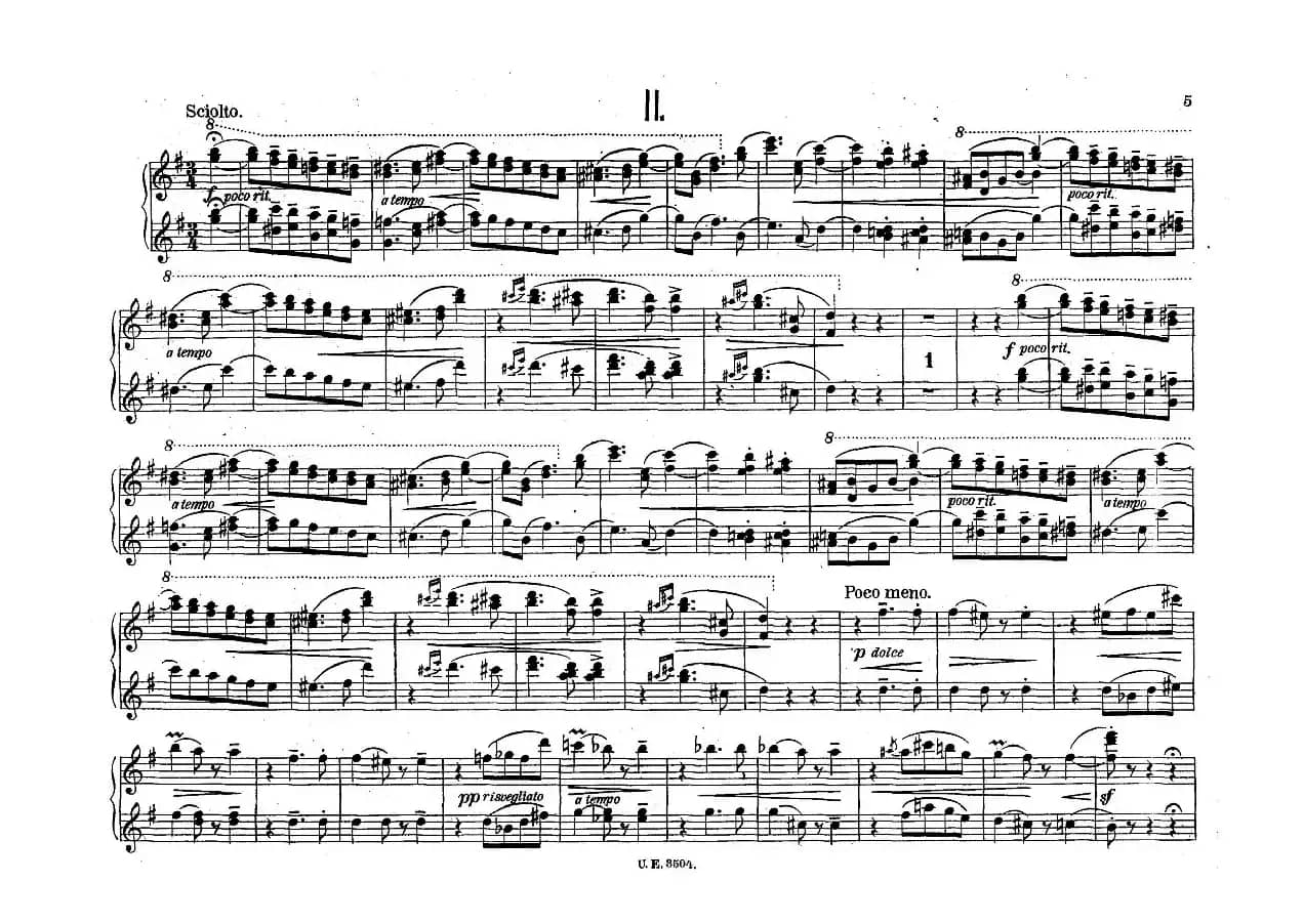 5 Waltzes Op.51-4 Hands（5首圆舞曲-四手联弹）