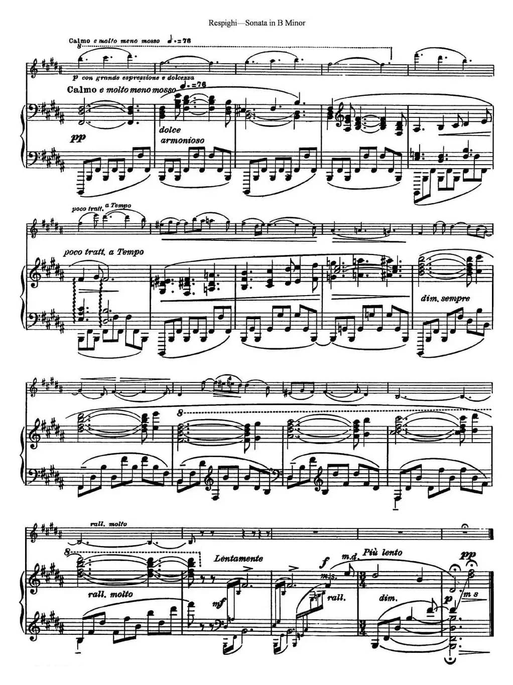 Violin Sonata in B Minor（小提琴+钢琴伴奏）