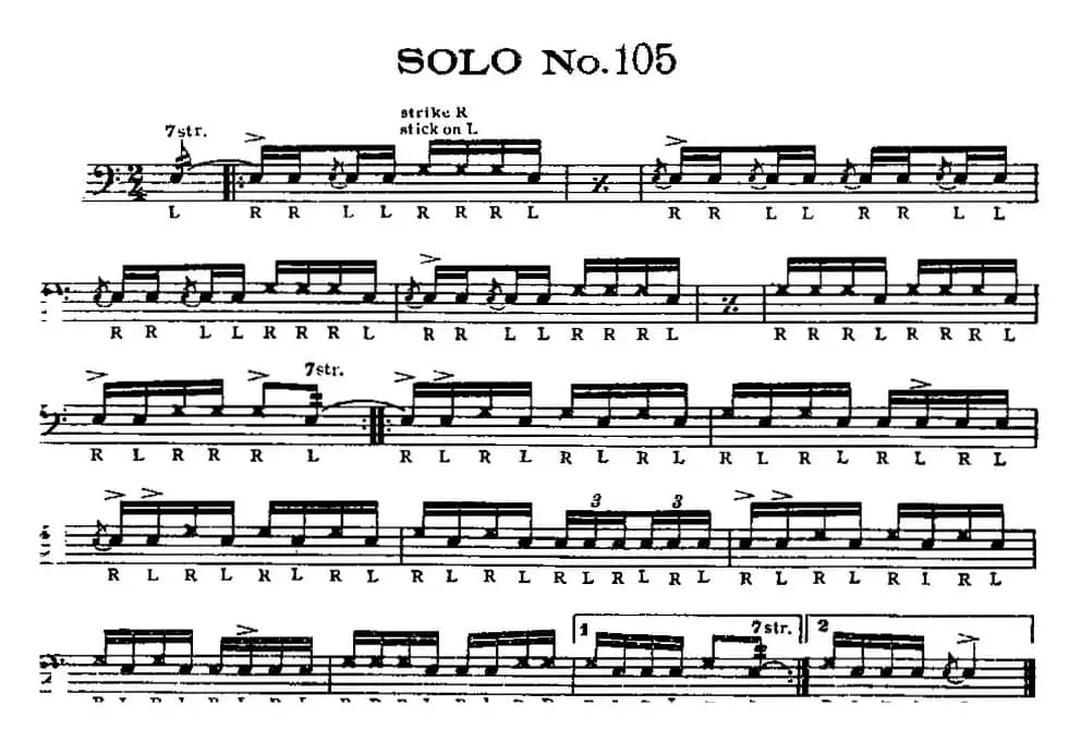 美国军鼓 SOLO No.101-105（爵士鼓谱）