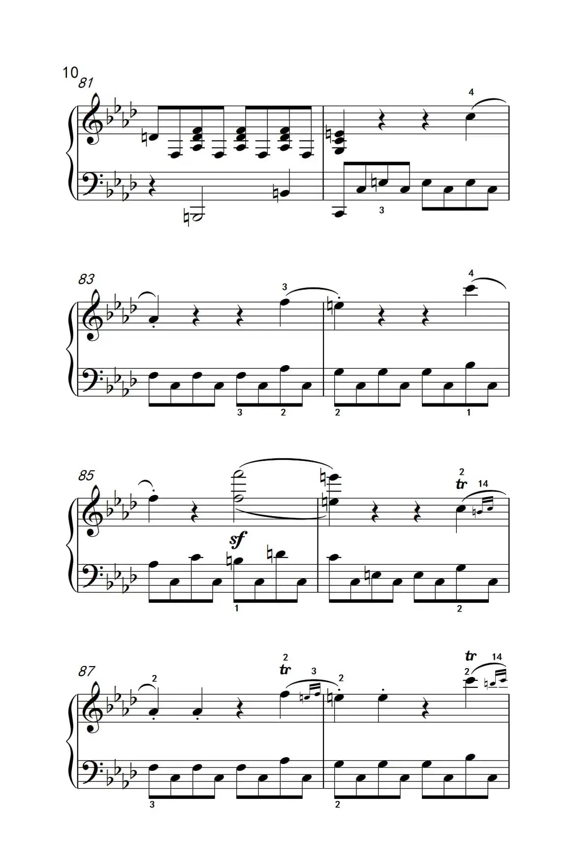 奏鸣曲 Opus 2 Nr.1 第一乐章（贝多芬奏鸣曲集 1）