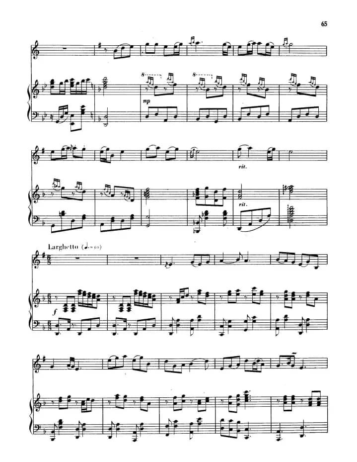 家乡的歌 （单簧管+钢琴伴奏）