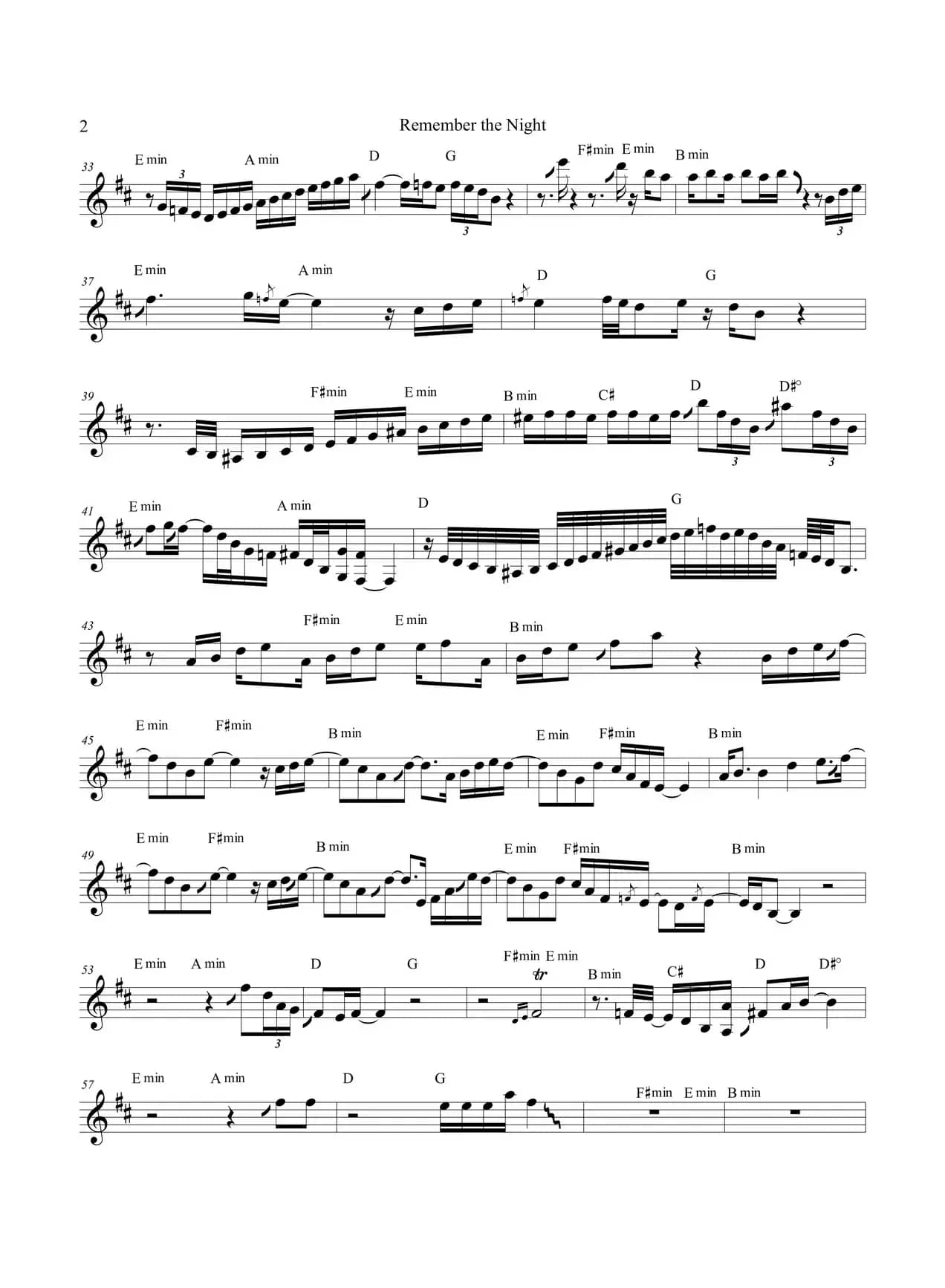 Remember The Nigh（中音萨克斯）