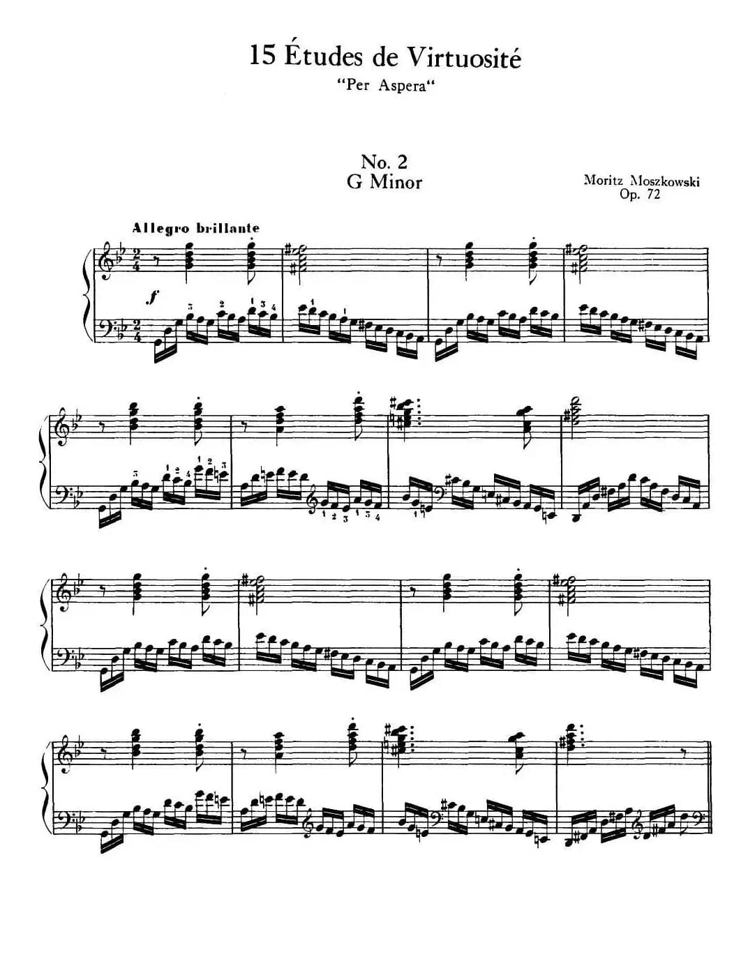 15 Etudes de Virtuosité, Op.72 No.2(十五首钢琴练习曲之二)