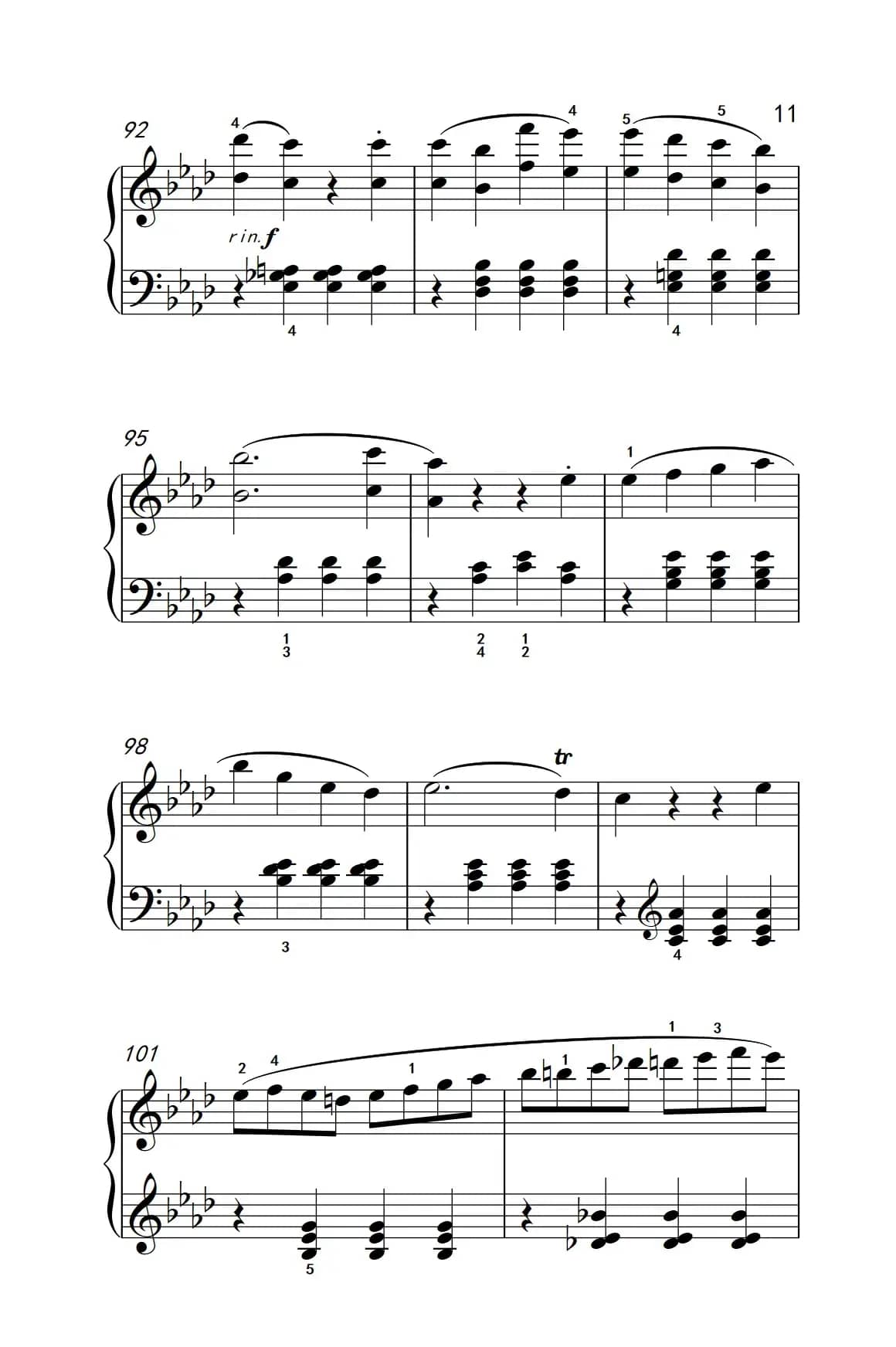 奏鸣曲 Opus 2 Nr.1 第四乐章（贝多芬奏鸣曲集 1）