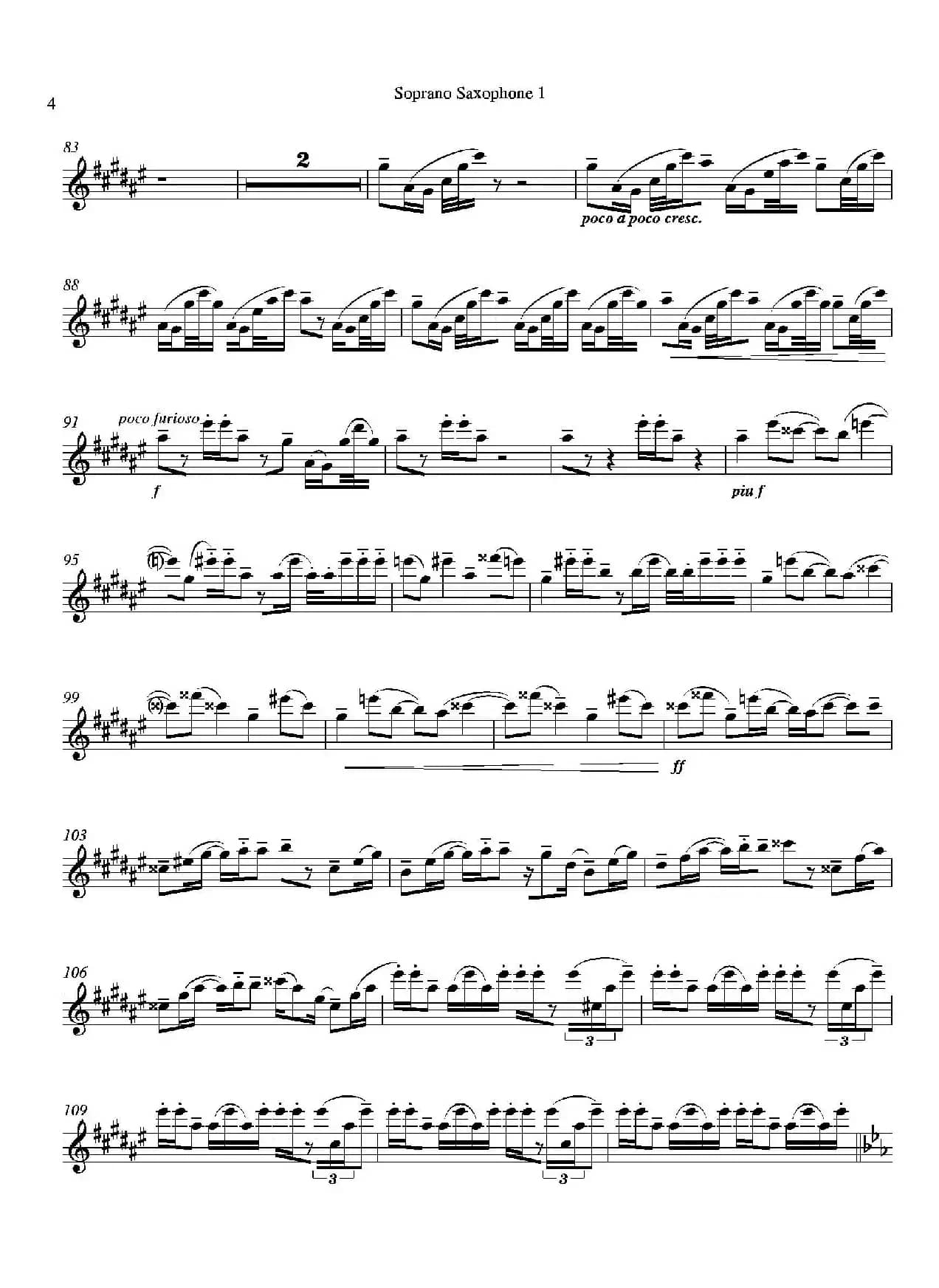 Tango（四重奏高音萨克斯分谱）