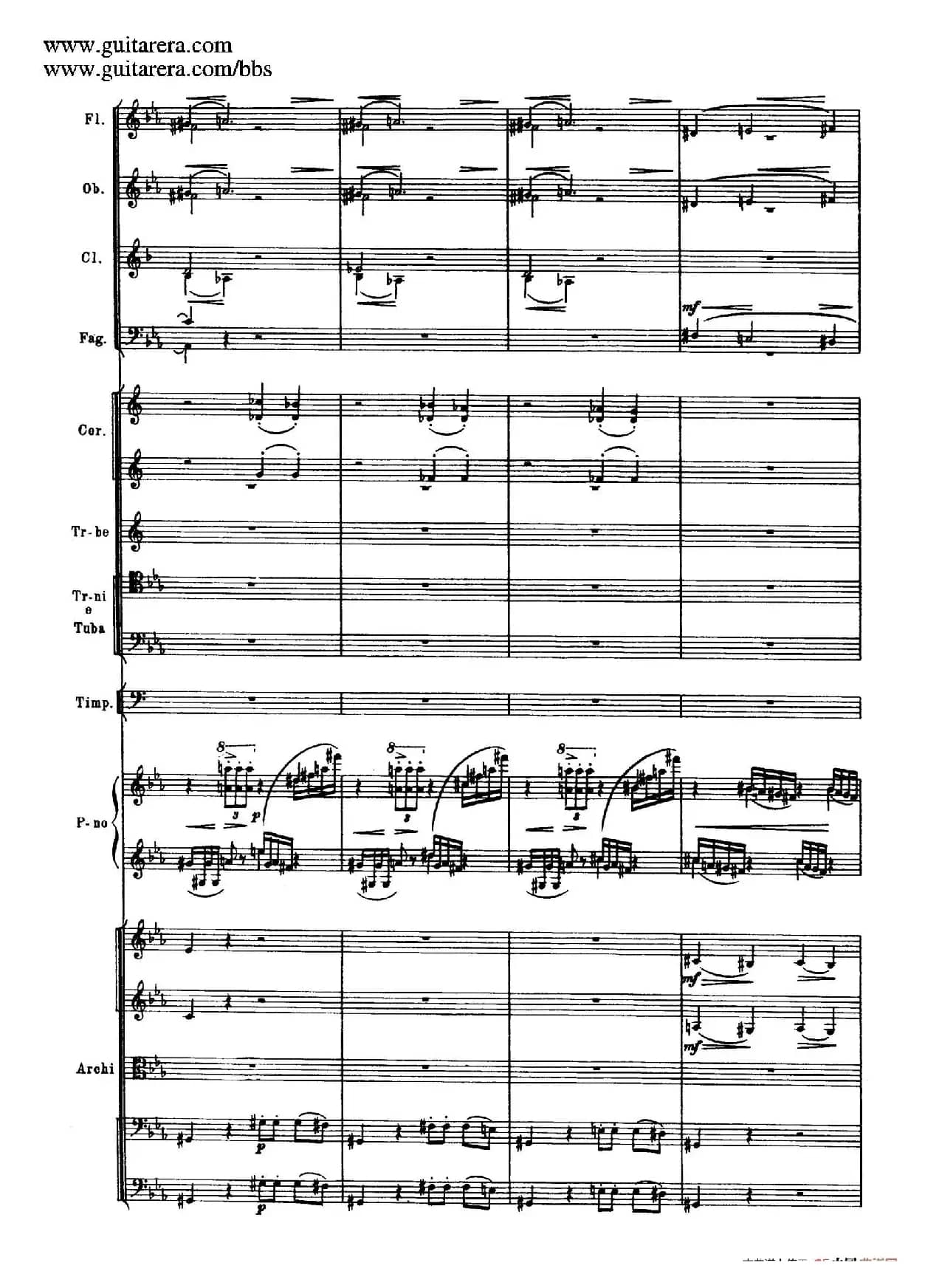 c小调第二钢琴协奏曲 Op.18（第一乐章总谱·P19——27）