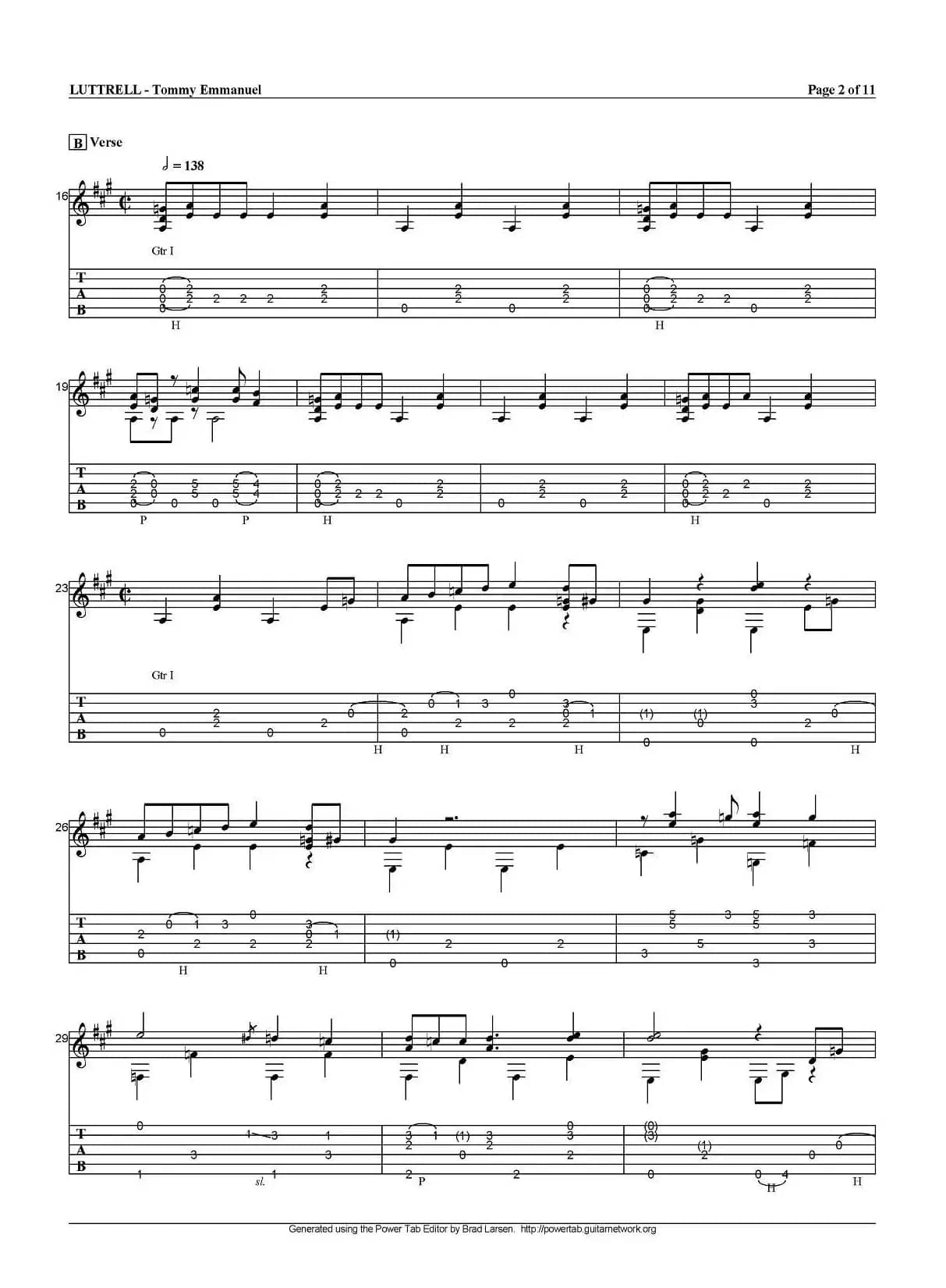 tommy emmanuel：luttrell（指弹吉他）