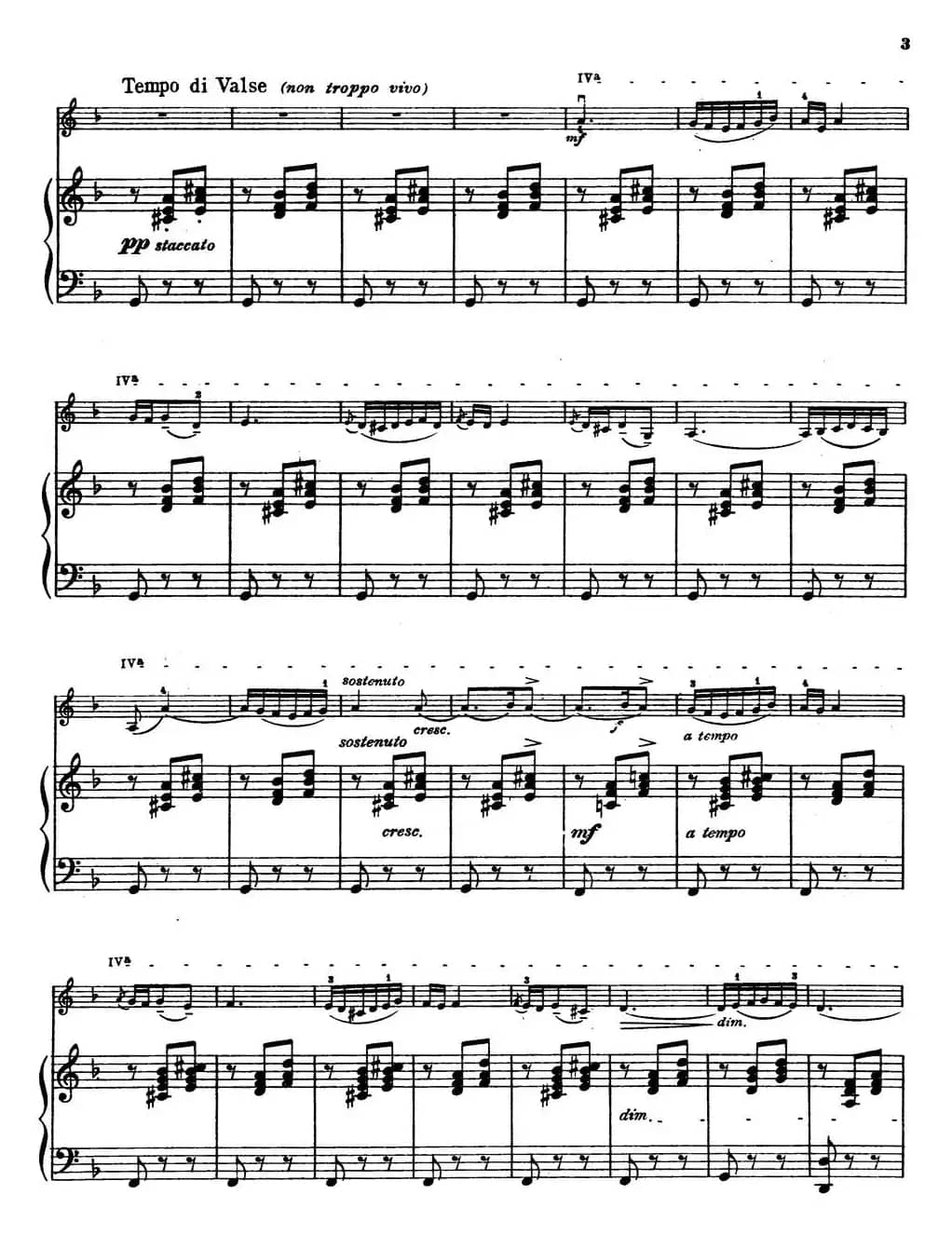 Serenade（Rachmaninoff作曲版、小提琴+钢琴伴奏）