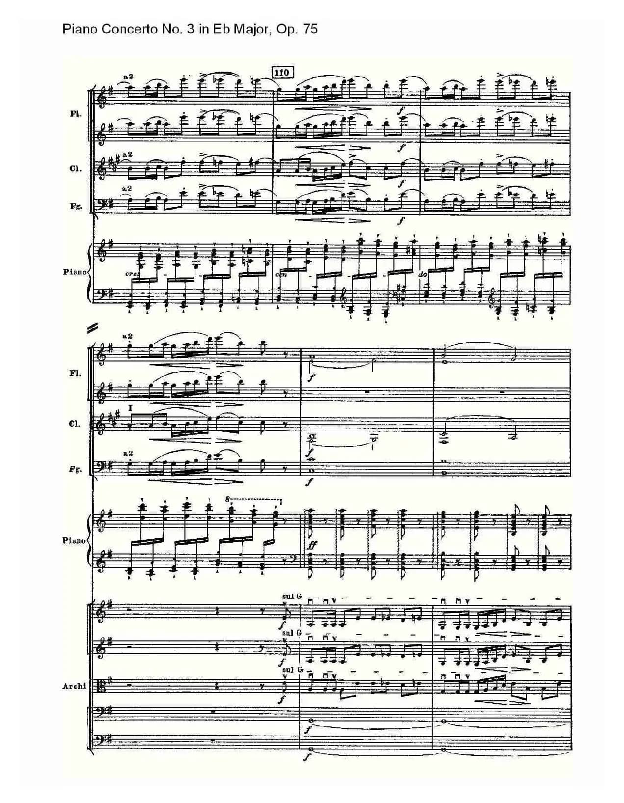 Piano Concerto No.3 in Eb Major,Op.75（Eb大调第三钢琴协奏曲）