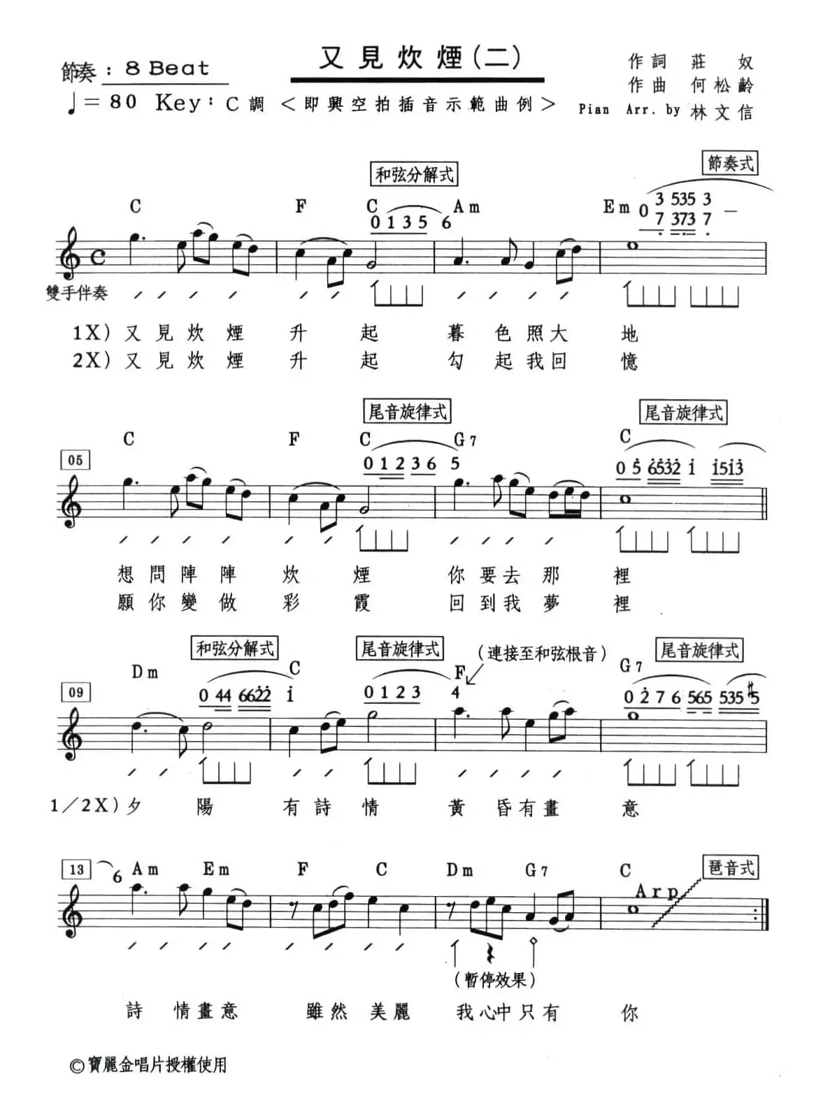 又见炊烟（爵士钢琴）