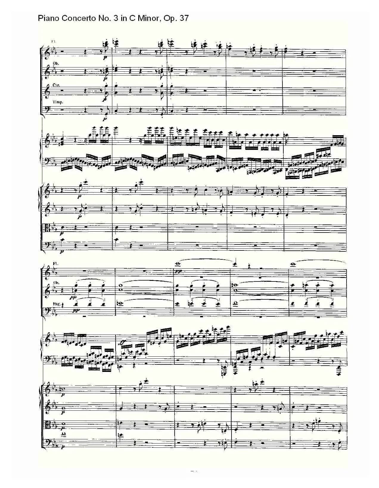 C小调钢琴第三协奏曲 Op.37  第一乐章