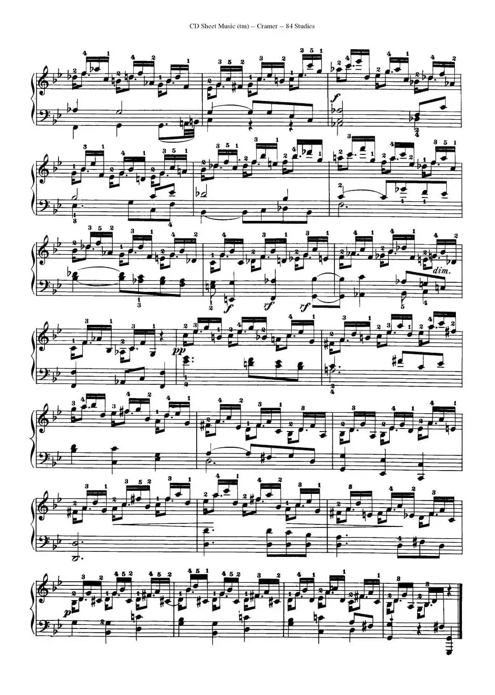 Cramer - 84 exercices（56—60）（克拉莫84首钢琴练习曲）