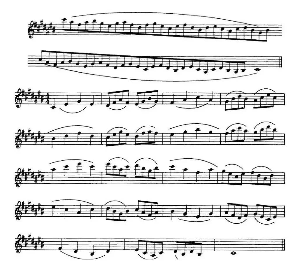 萨克斯演奏教程第三节（三音和弦-守调变奏）