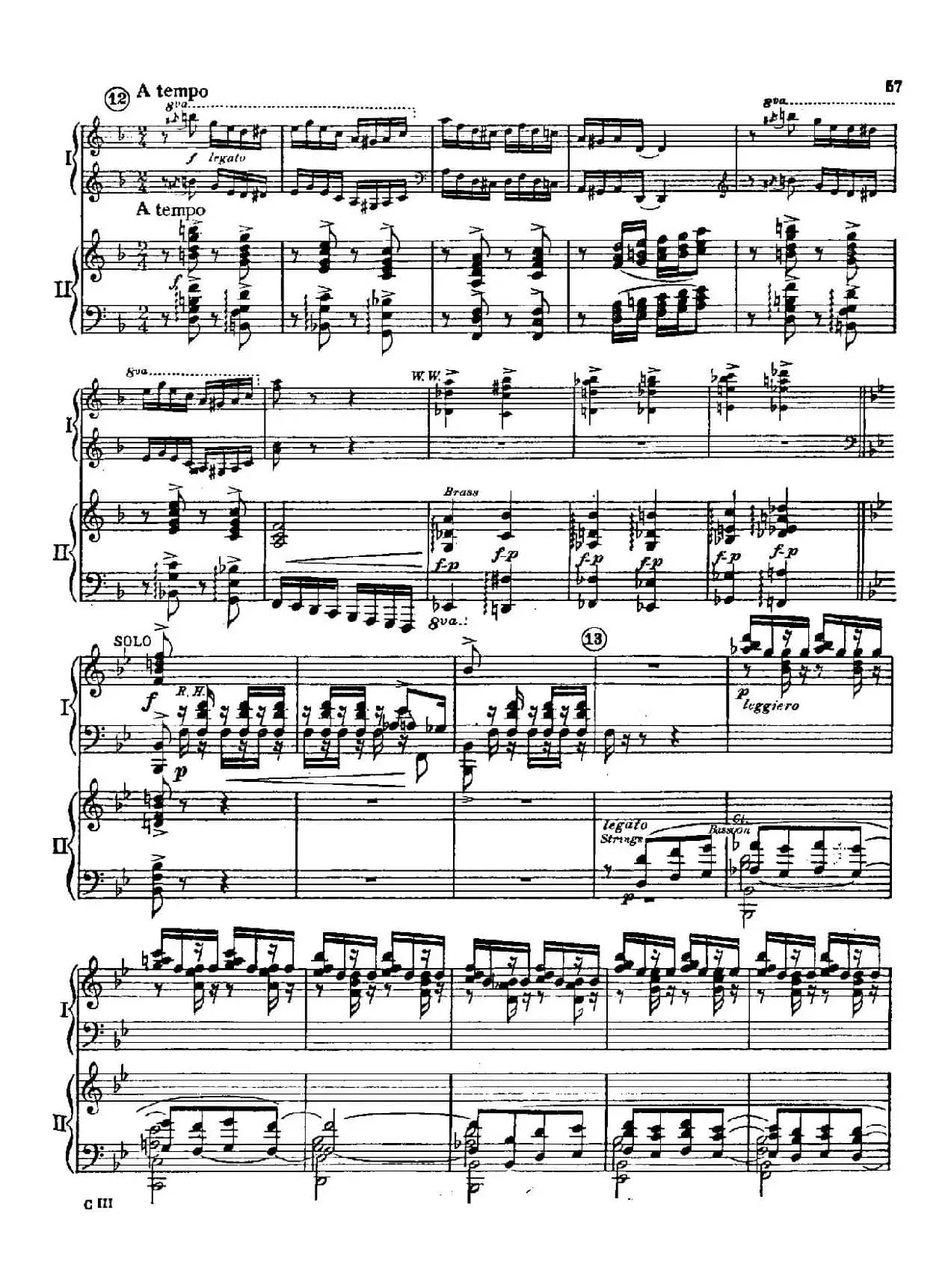 F大调爵士钢琴协奏曲（美版双钢琴原谱 P51—60）