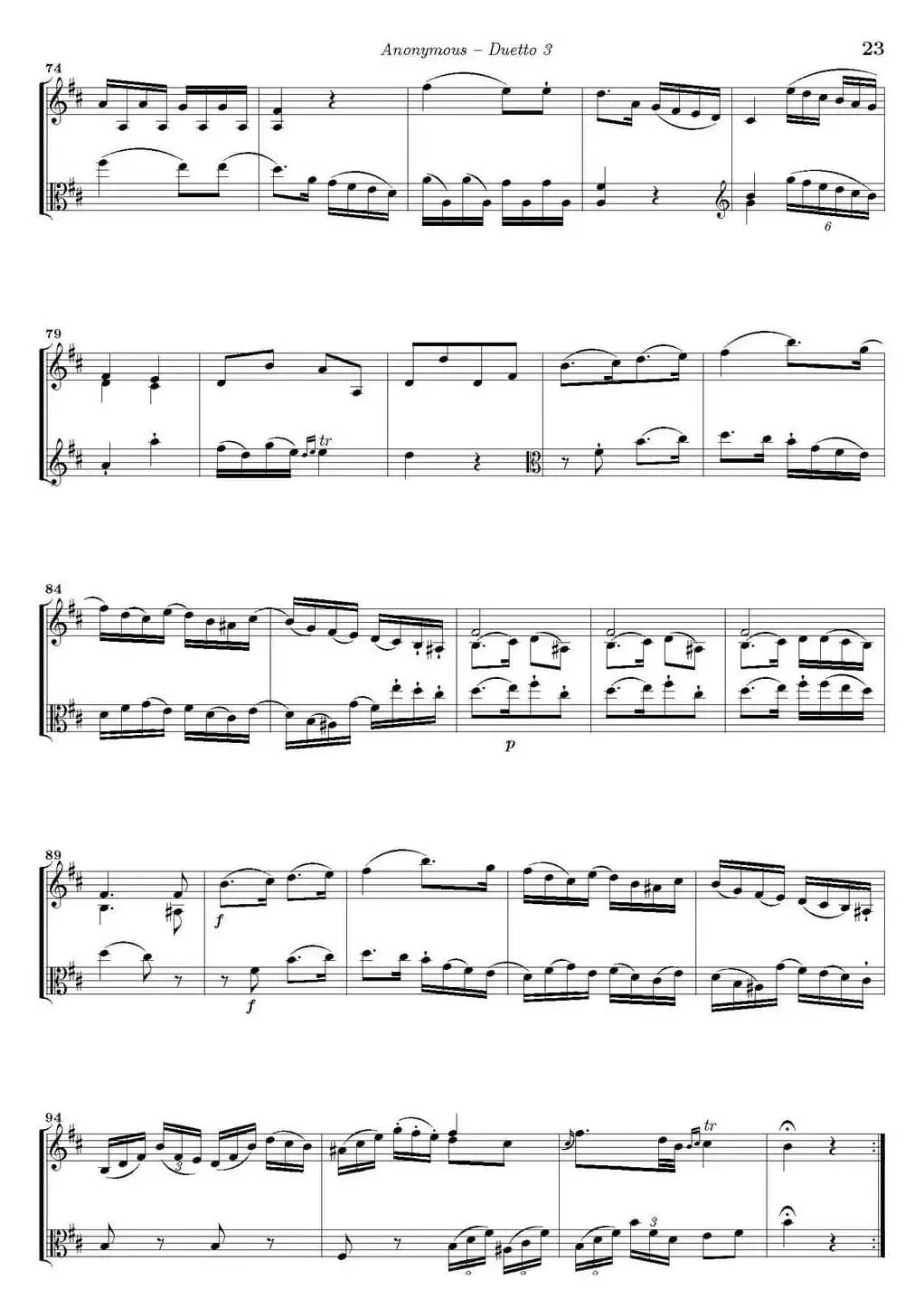 Duetto 3（小提琴+中提琴）