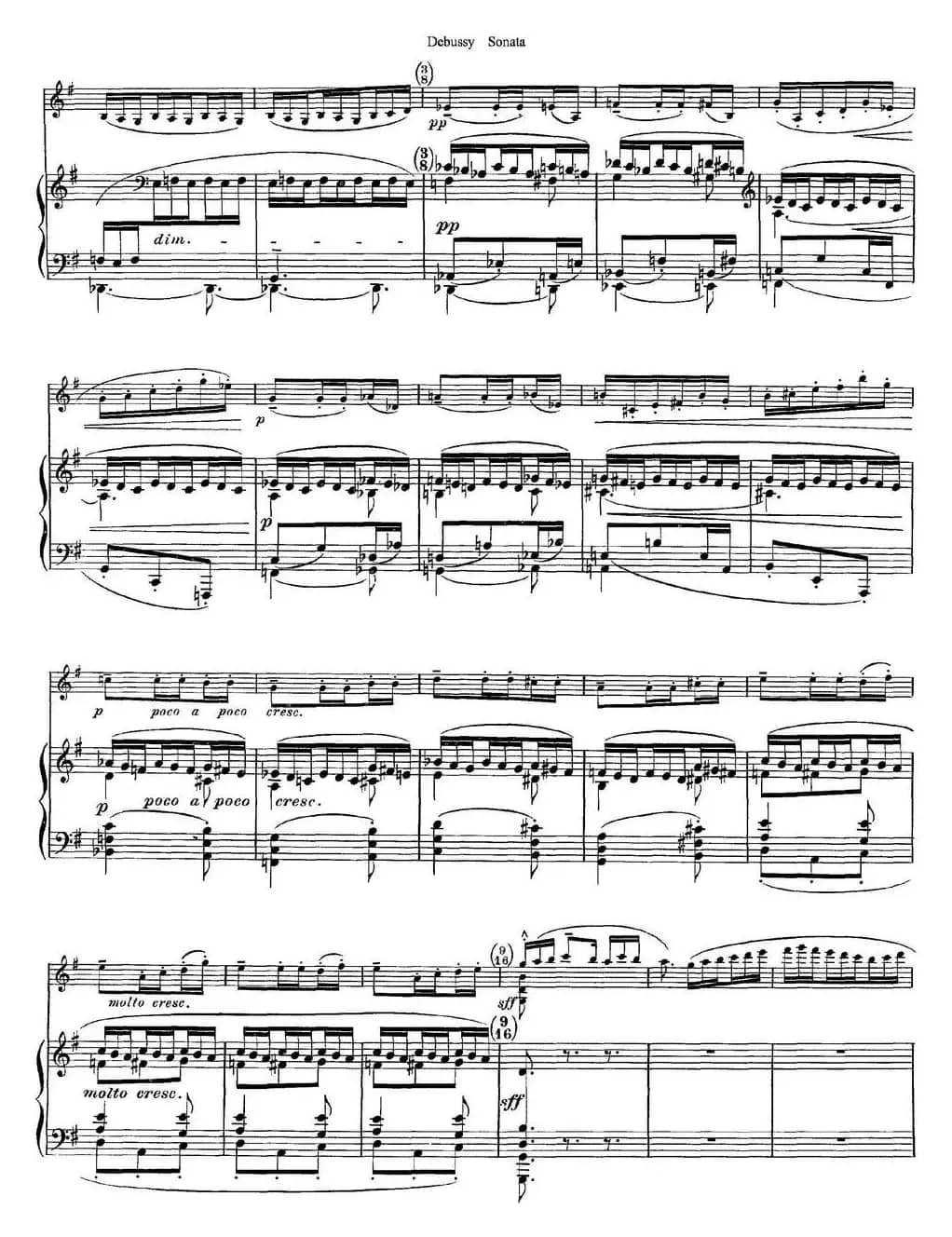 Debussy Sonata（小提琴+钢琴伴奏）