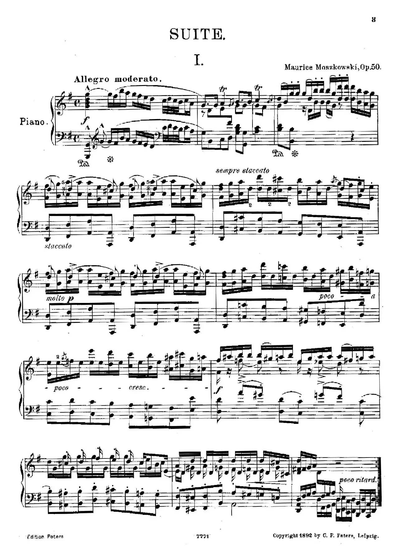 Suite in G Major Op.50（G大调组曲·Ⅰ）