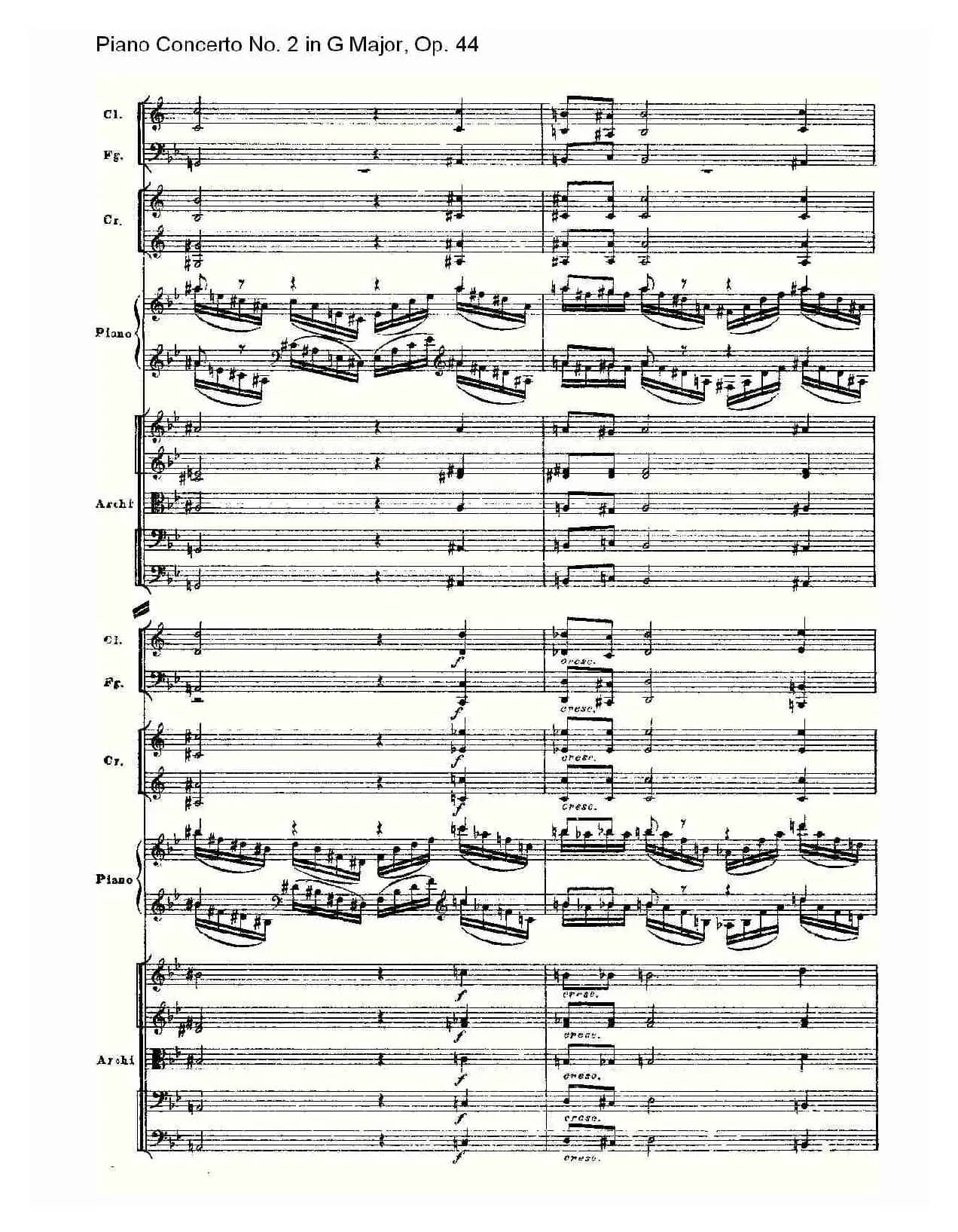 G大调第二钢琴协奏曲, Op.44第一乐章（三）