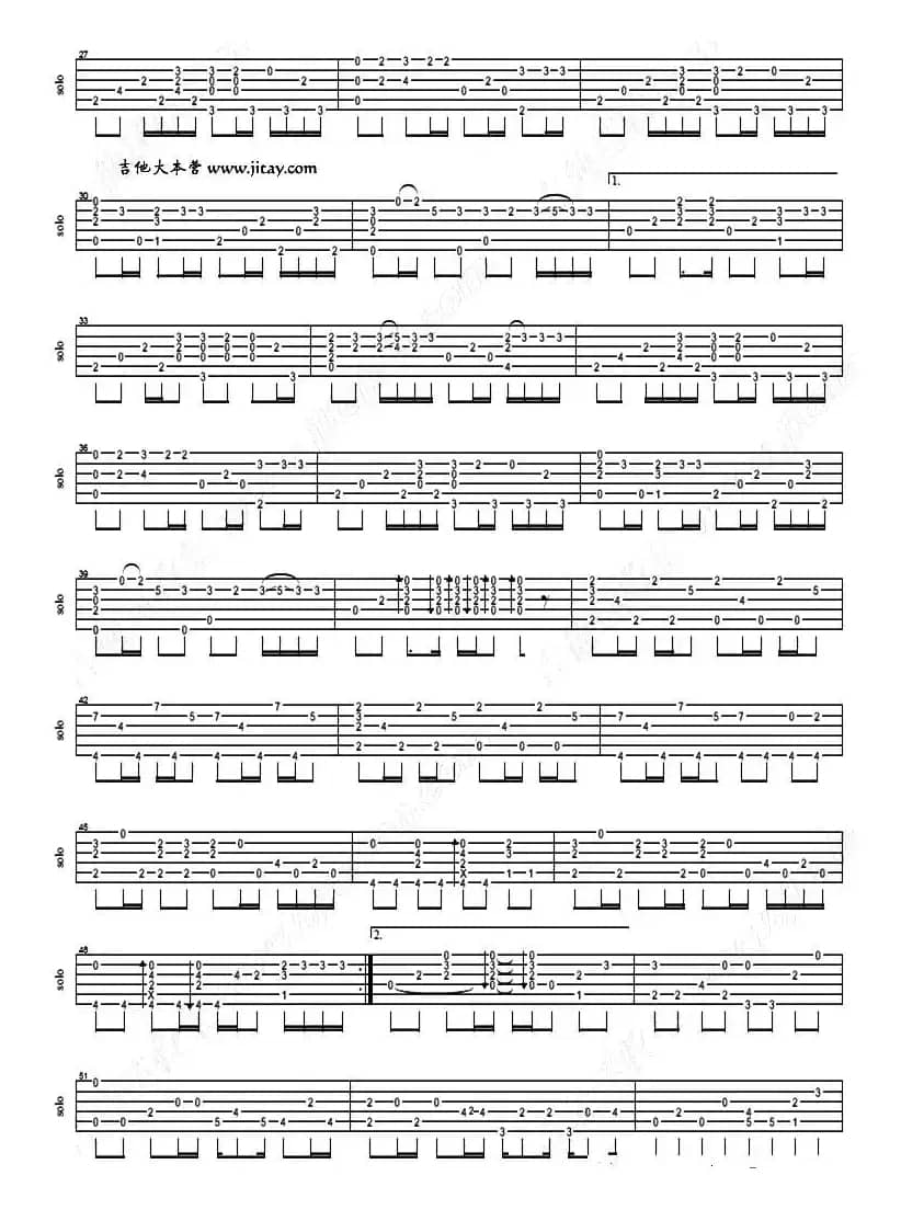 七里香（指弹谱）