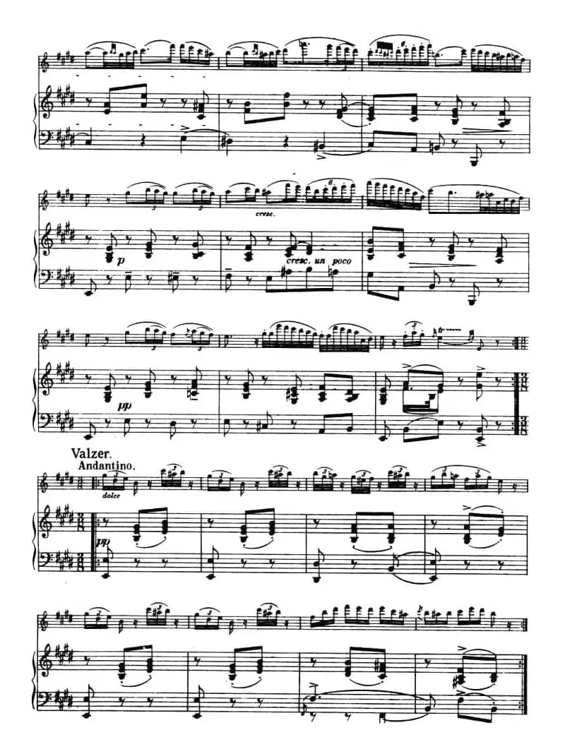 CANTABILE E VALZER（钢琴伴奏小提琴谱）