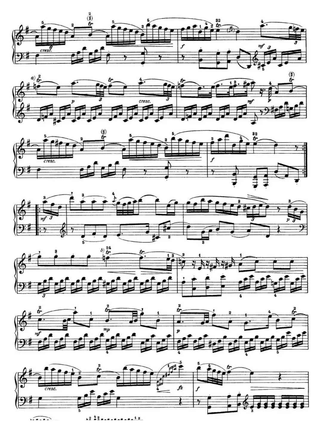 海顿 钢琴奏鸣曲 Hob XVI 6 Partita G major