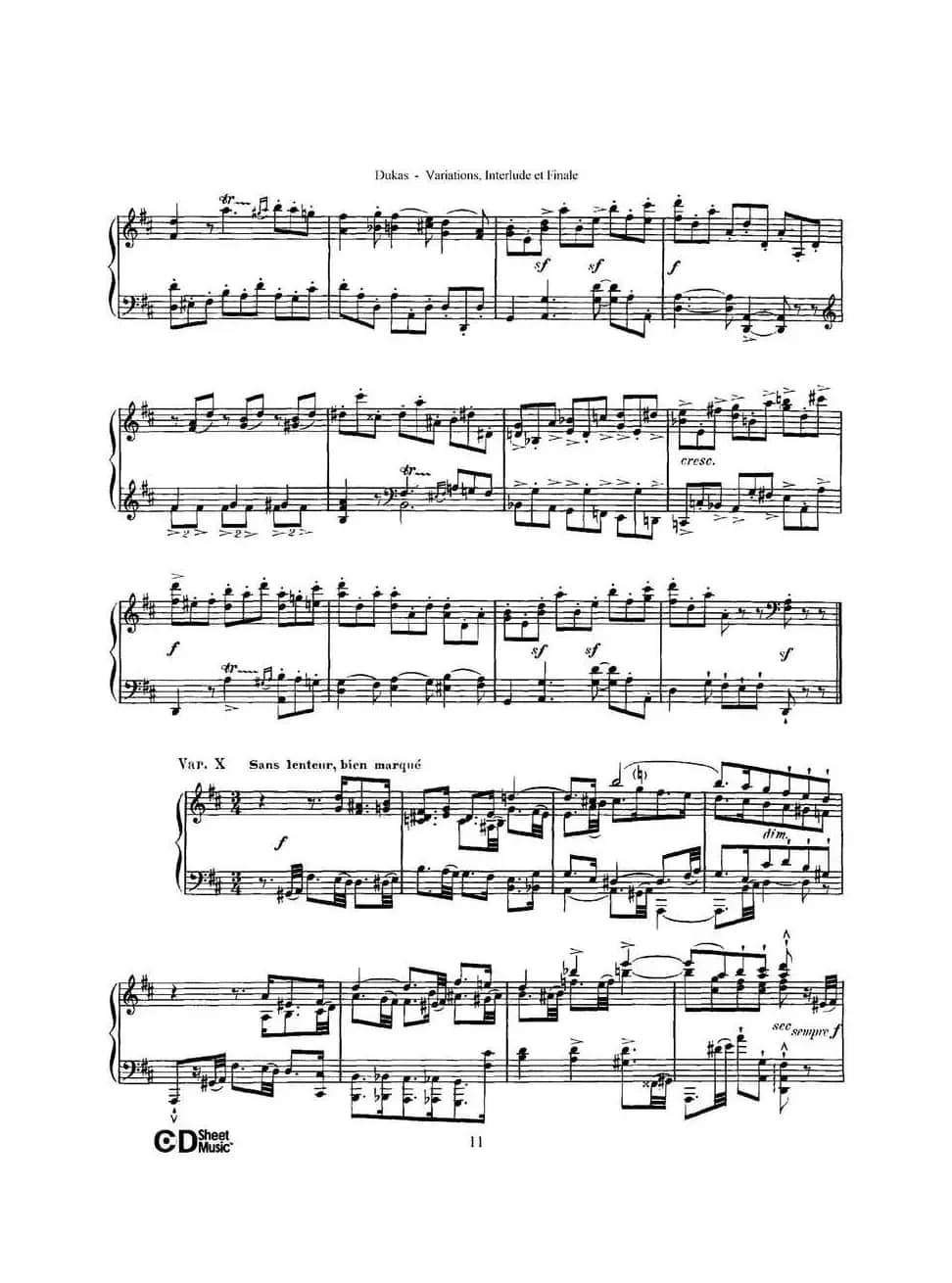 Variations, Interlude & Finale on theme de Rameau（拉摩主题变奏曲、间奏曲和终曲·第一部分）