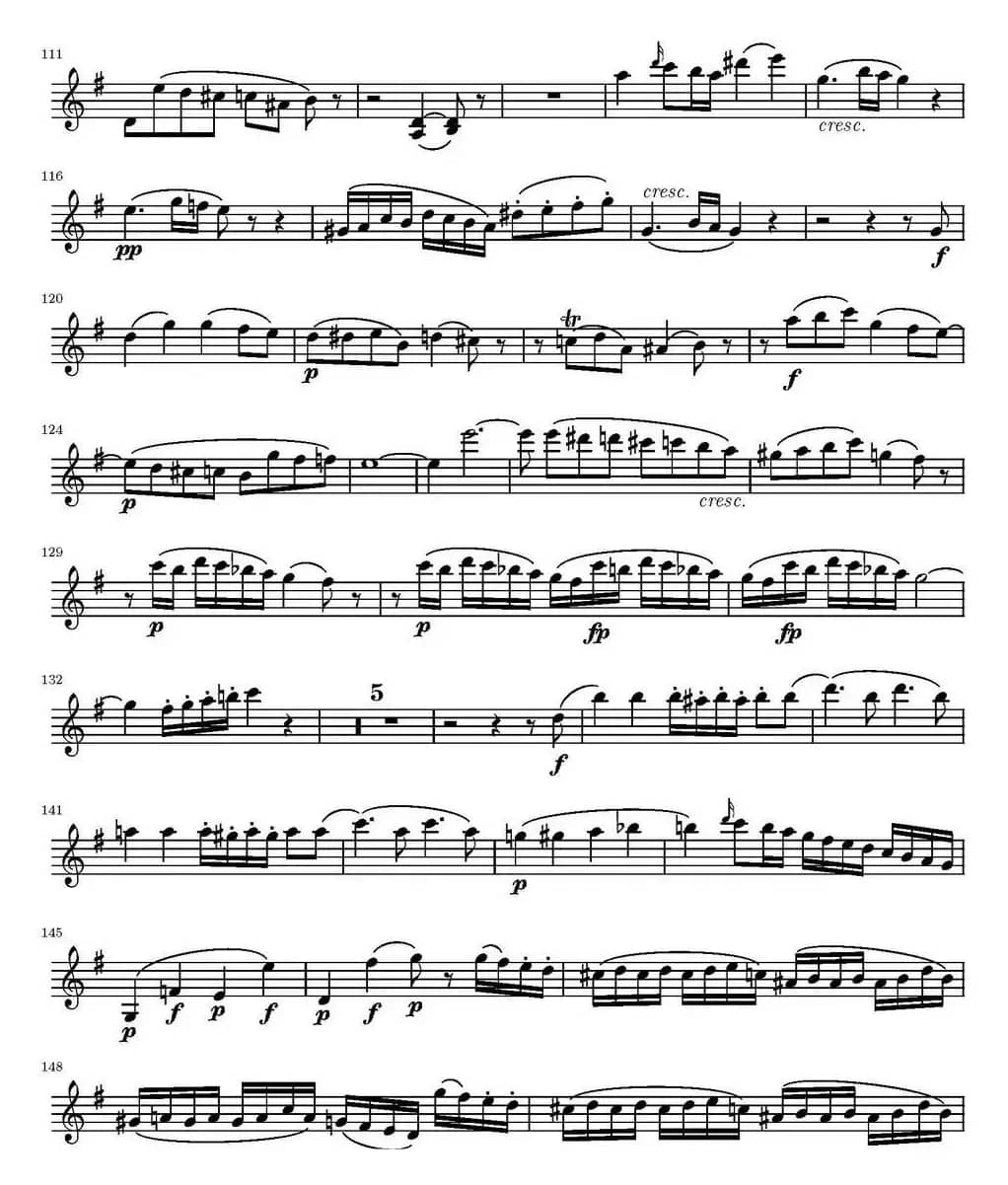 String Quartet KV.387（弦乐四重奏第一小提琴分谱）