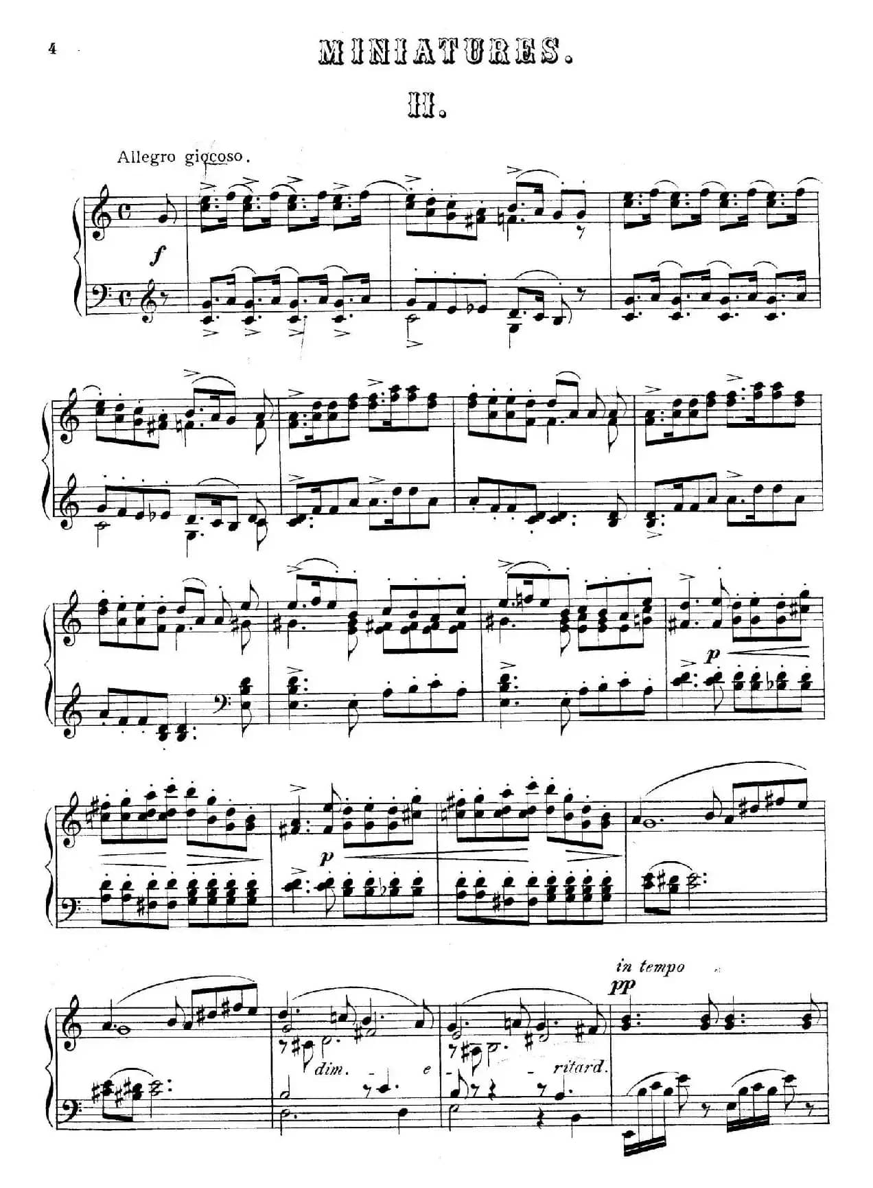 Cinque Miniatures Op.28（5首小画像·2）