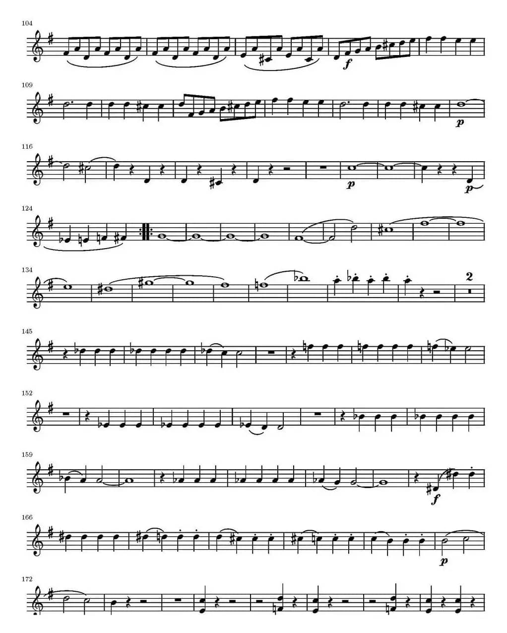 String Quartet KV.387（弦乐四重奏第二小提琴分谱）