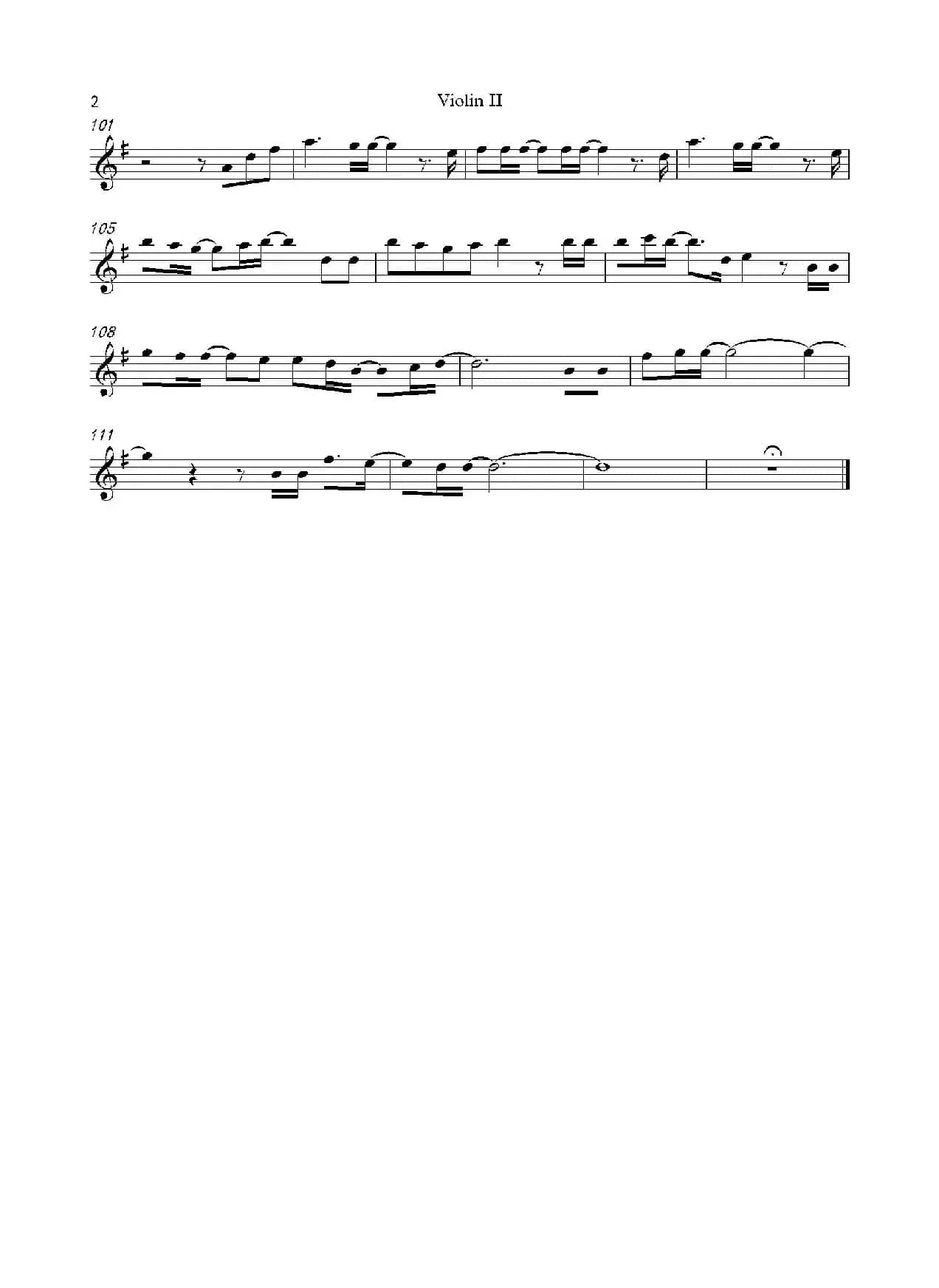 四月是你的谎言（オレンジ）（二重奏第二小提琴分谱）