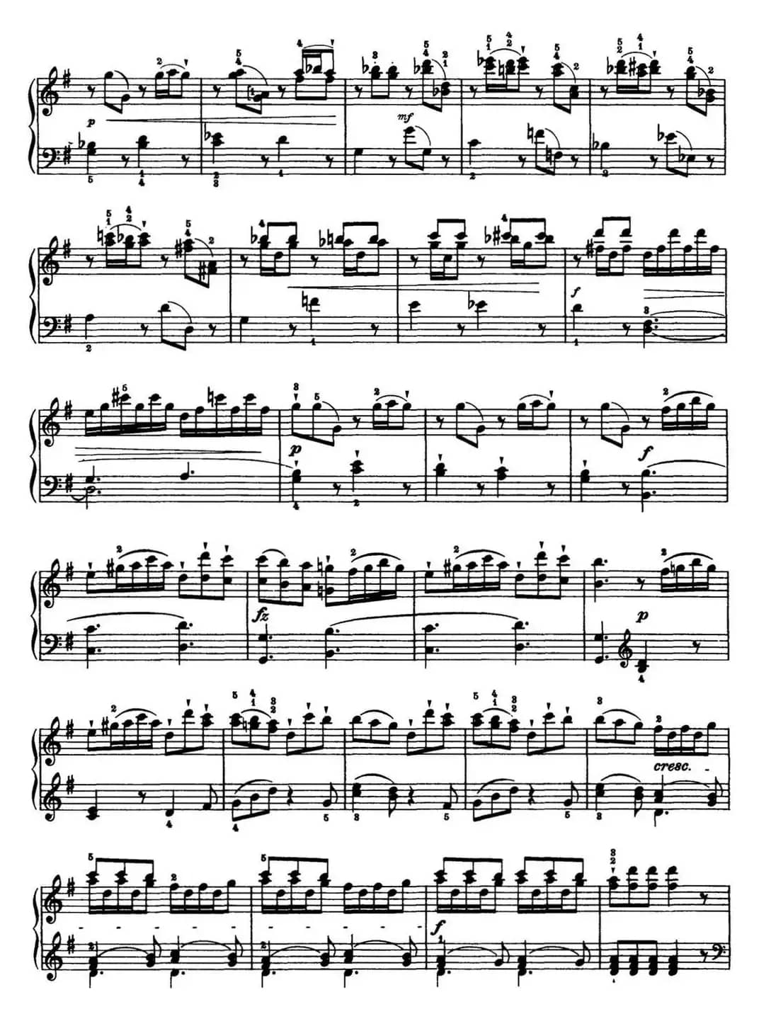 海顿 钢琴奏鸣曲 Hob XVI 39 in G major