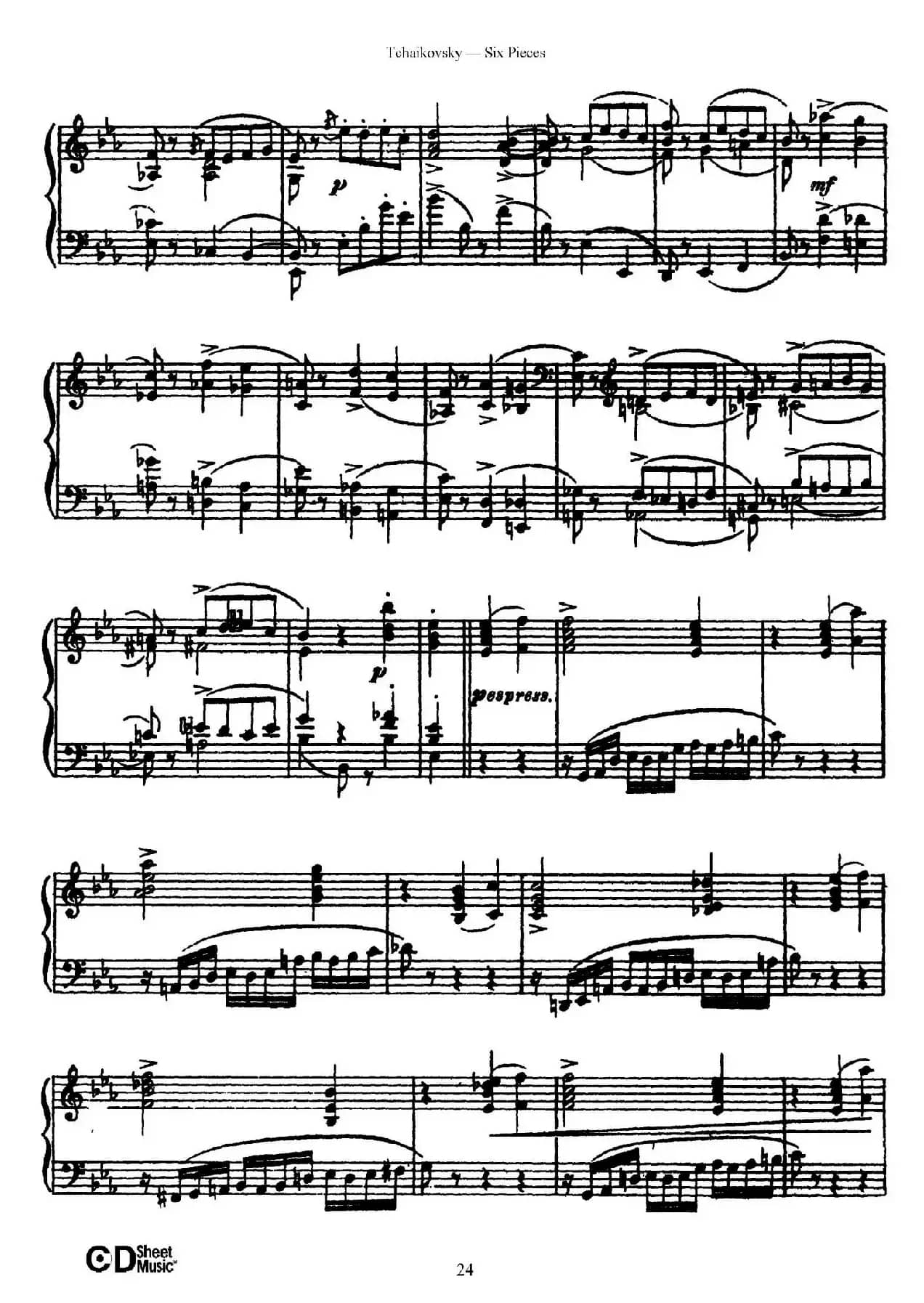 Six Pieces Op.51（6首小品·3）