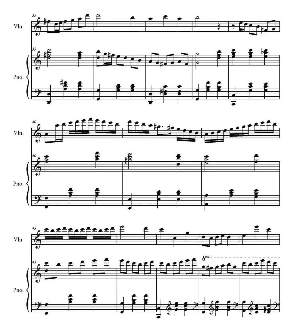 Sonate Verte（3-Valse、小提琴+钢琴伴奏）