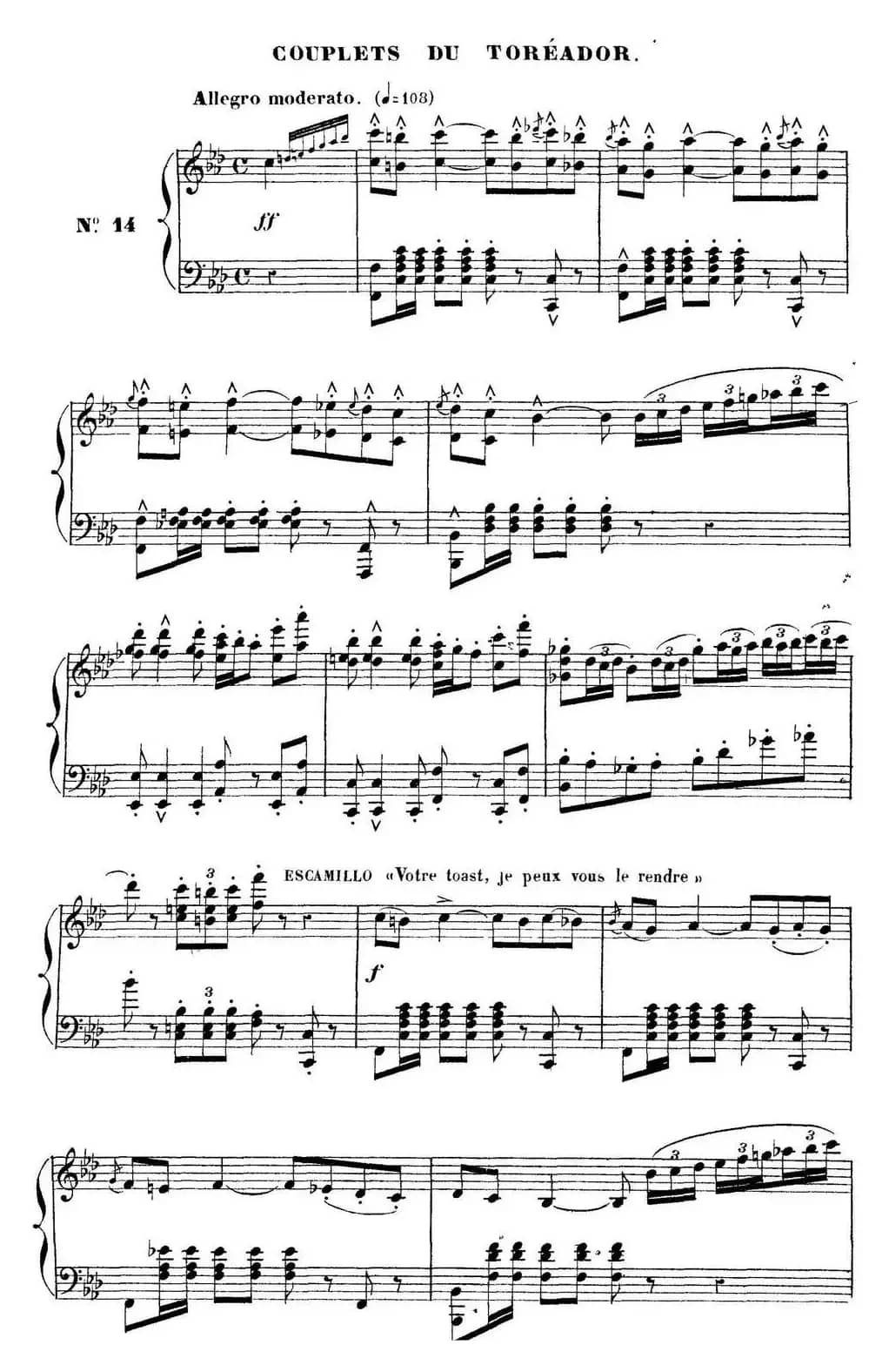 Carmen for Solo Piano（卡门全剧钢琴独奏版）（No.14）