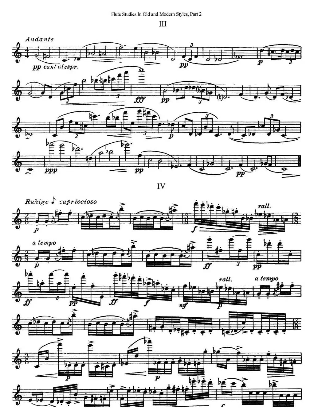 斯勒新老风格长笛练习重奏曲（第二部分）（NO.37）