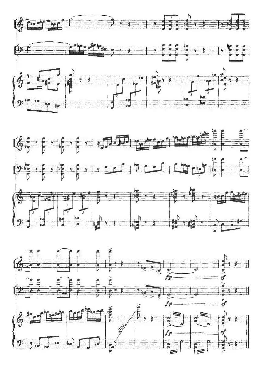 钢琴三重奏（陈铭志作曲版、小提琴+大提琴+钢琴）