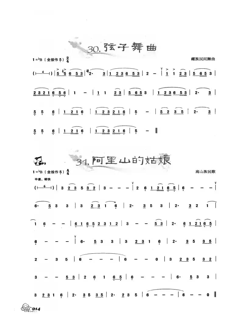 葫芦丝曲精选：现在舞曲 阿里山的姑娘