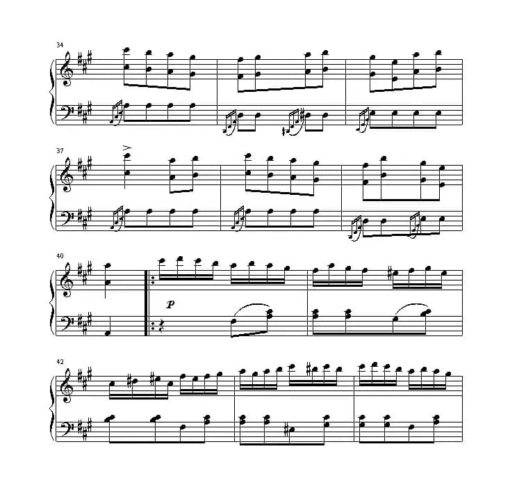 土耳其进行曲（还没考级记谱版）