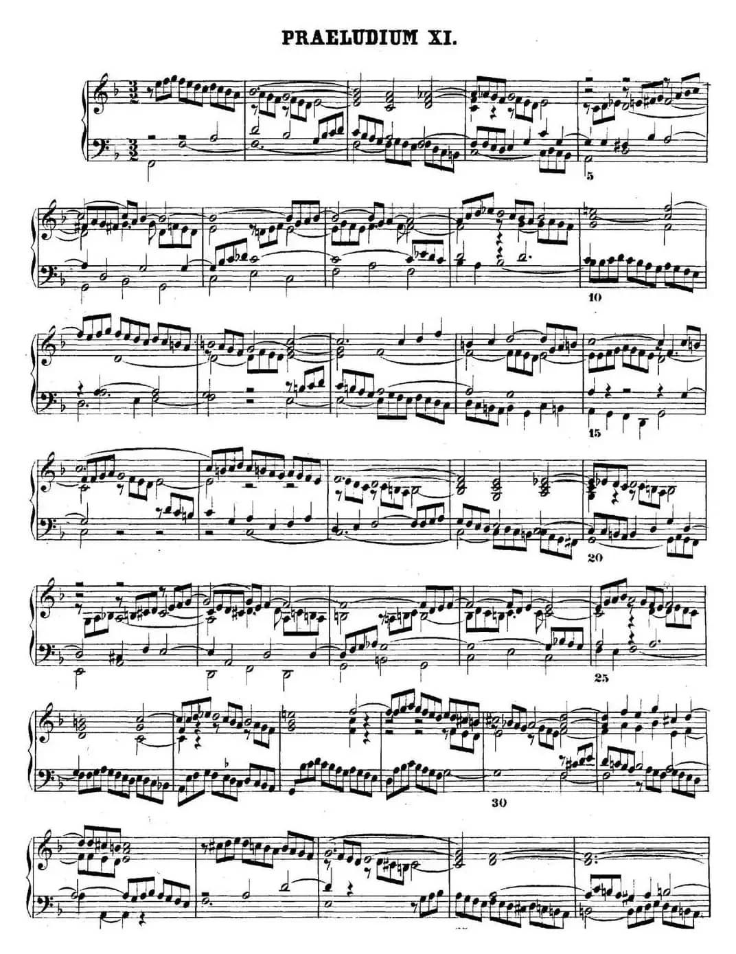 巴赫《平均律钢琴曲集·第二卷》之前奏曲（NO.11）