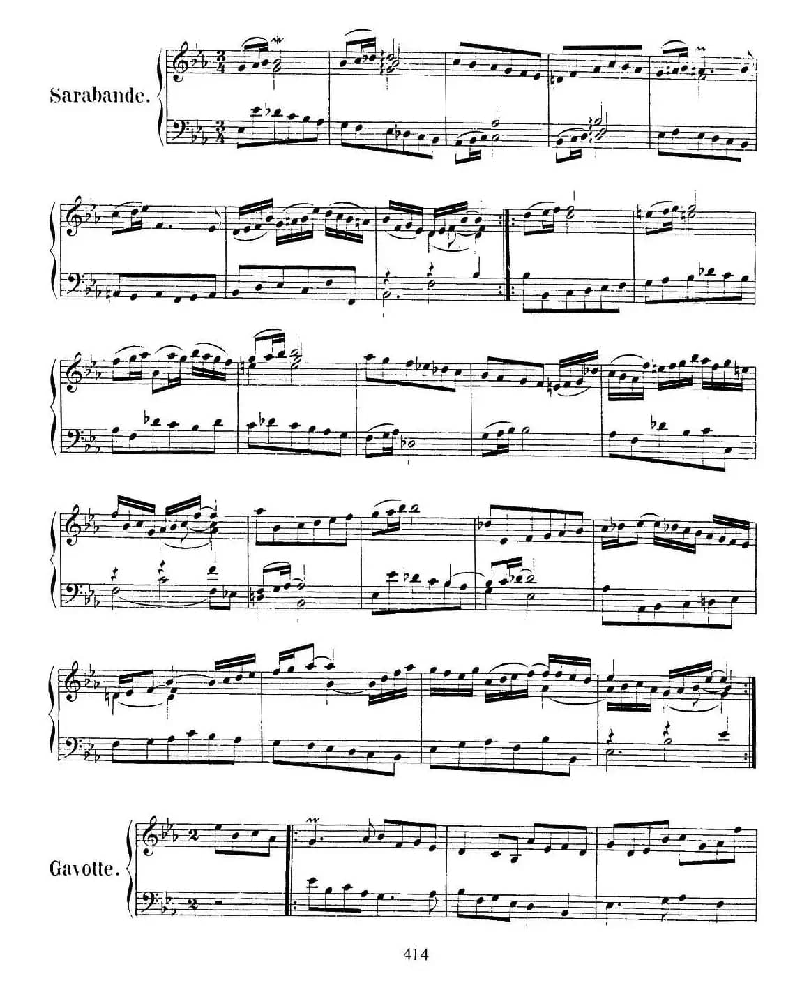 法国组曲之四：bE大调